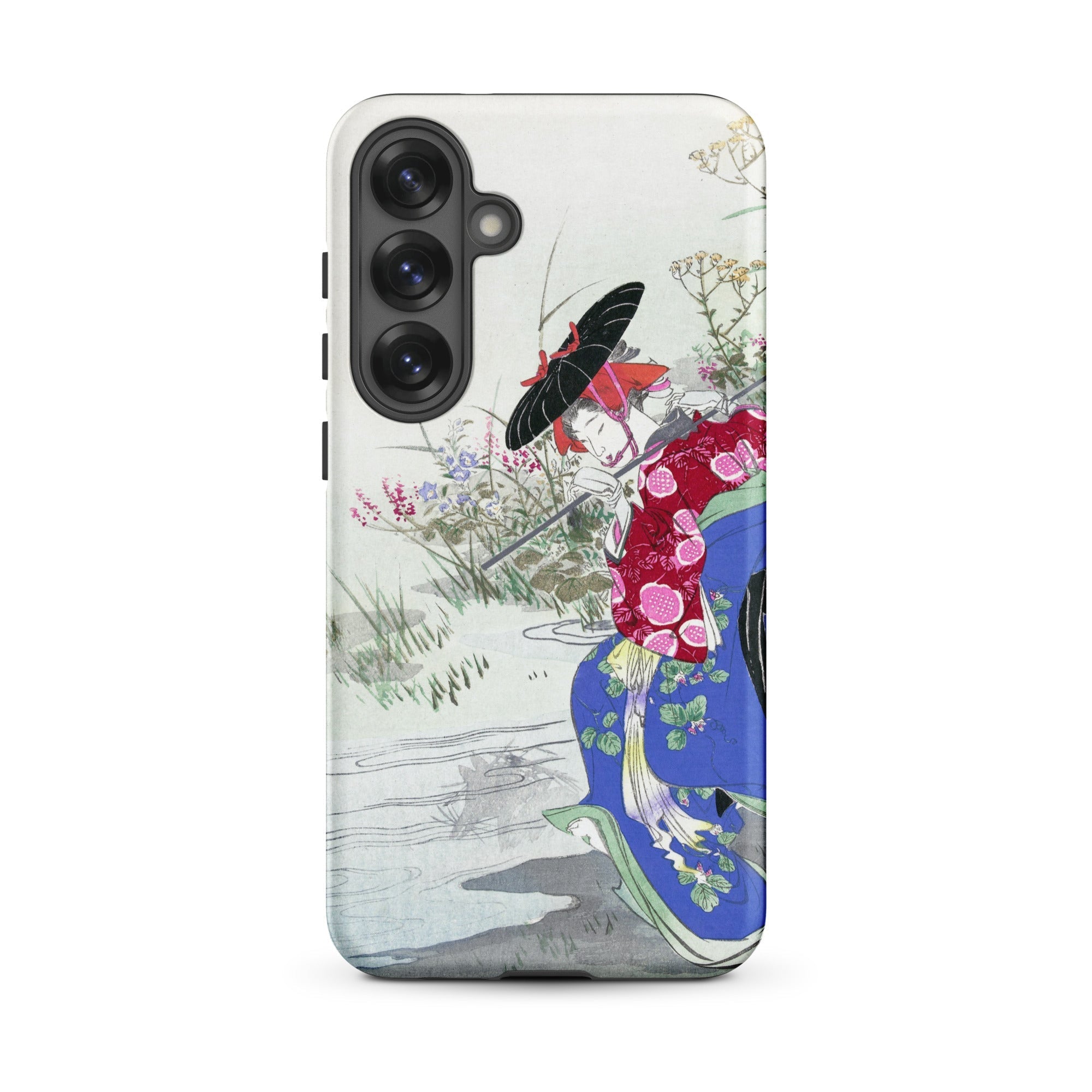 Fox Spirit Ogata Gekko Ukiyo e Samsung Case, Galaxy S25 Plus / Matte, White Smartphone Case Colorful Japanese Style Art Print