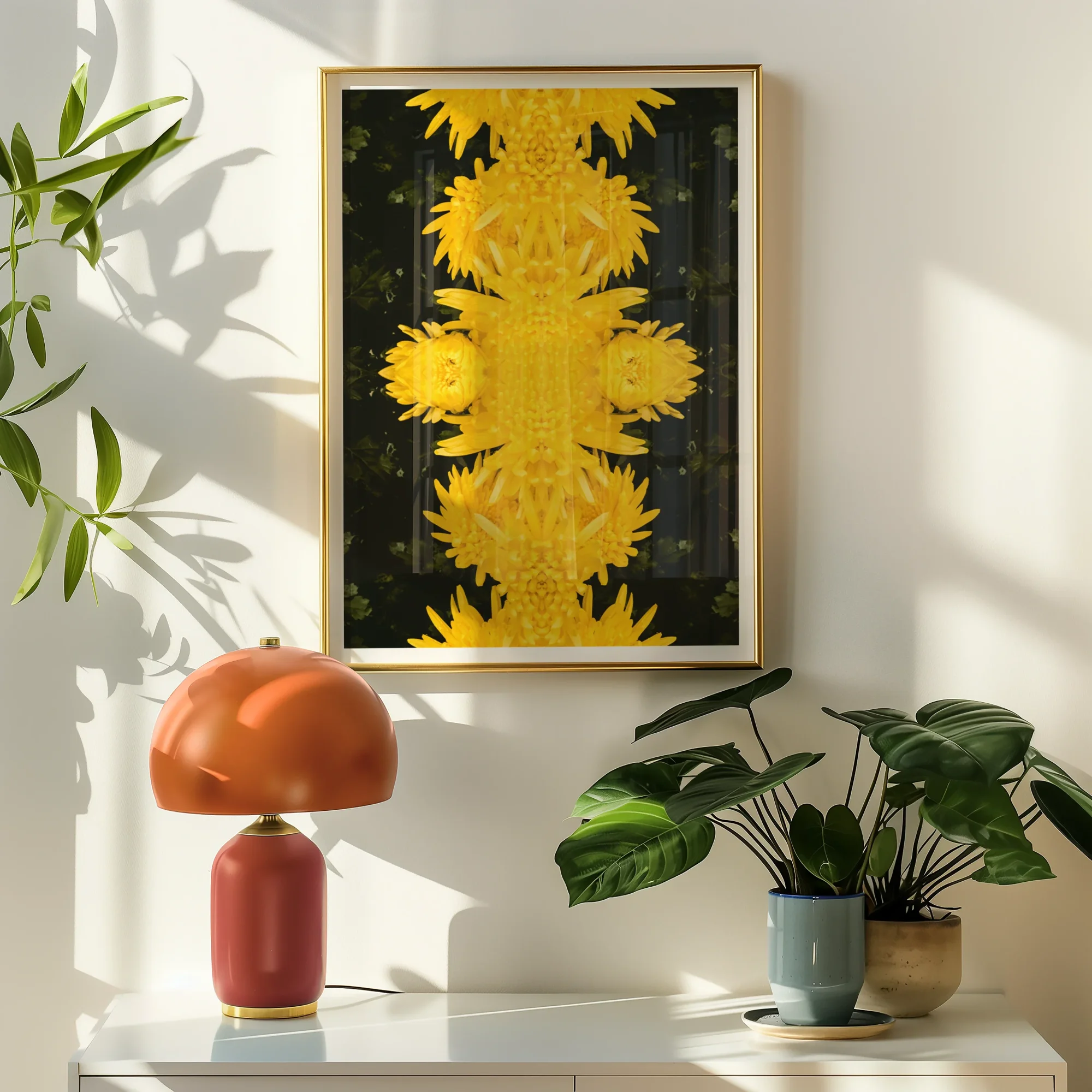 Tweedledum - Chrysanthemum Op Art Print Posters Prints & Visual Artwork