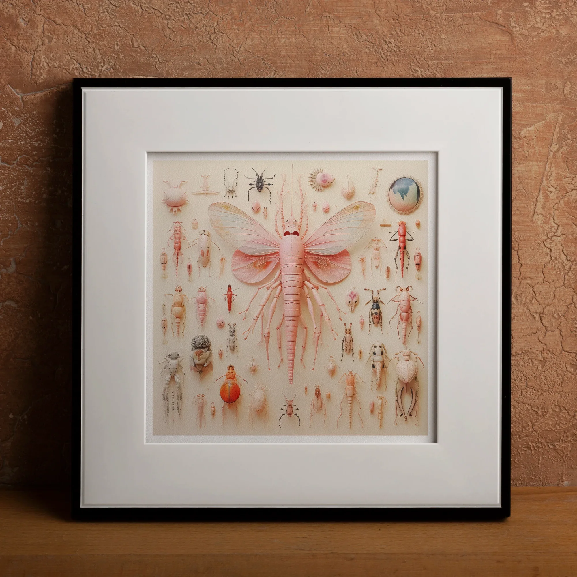 Pink Mama Moth - Alien Species Taxonomy Art Print Posters Prints & Visual Artwork