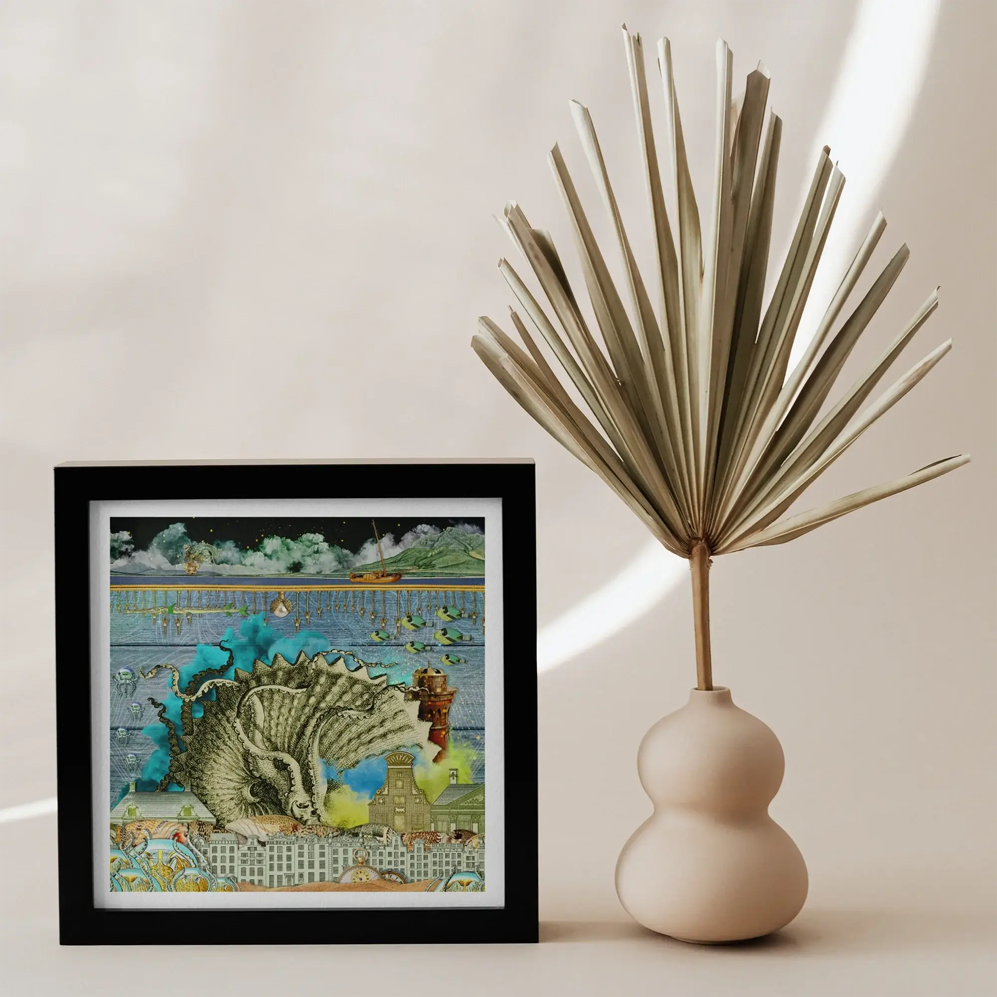 Down where It’s Wetter Pt 2 - Sea Creature Collage Art Print Posters Prints & Visual Artwork