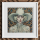 Winnie - Moon Lesbian Cowgirl Art Print Posters Prints & Visual Artwork