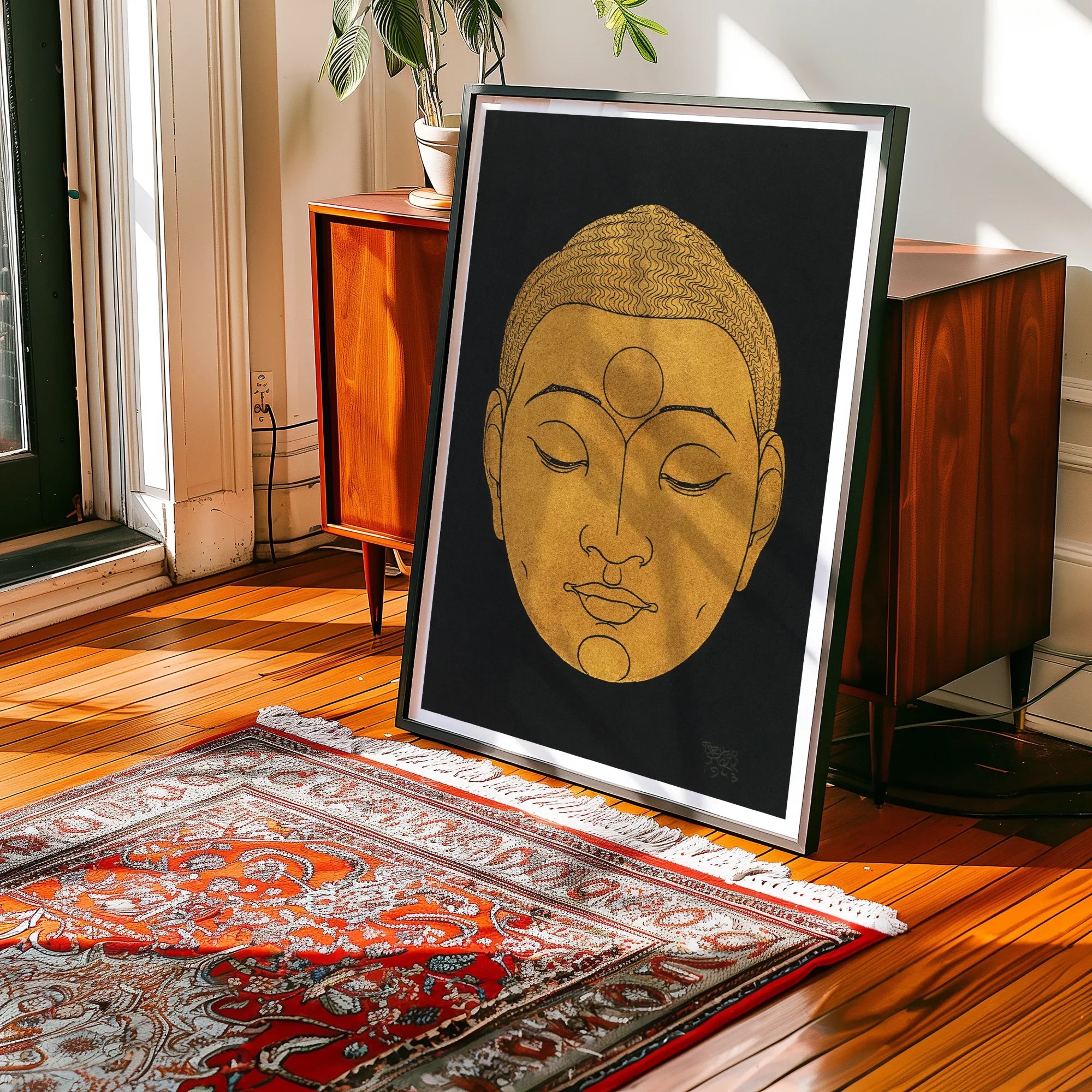 Head of Buddha - Reijer Stolk Graphic Art Print Posters Prints & Visual Artwork