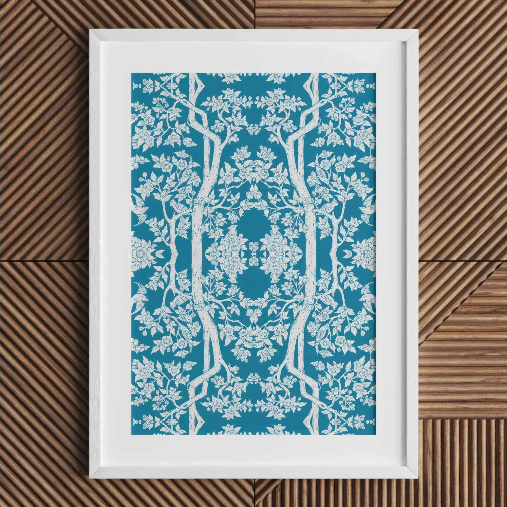 Aviary Blue Art Print Posters Prints & Visual Artwork