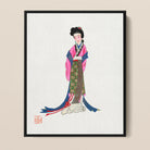 Noblewoman - Qing Dynasty Manchu Fashion Framed Canvas Posters Prints & Visual Artwork