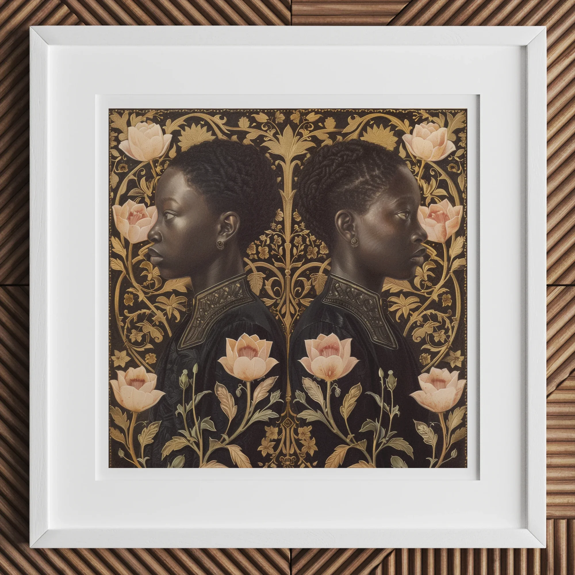 Lizzie & Carlotta - Afro Victorian Art Print Posters Prints Visual Artwork