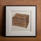 Inlaid Sewing Box - Francis Law Durand Folk Art Print Posters Prints & Visual Artwork