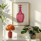 Rose Pink Carafe - Janet Riza 1930s Glassware Art Print Posters Prints & Visual Artwork