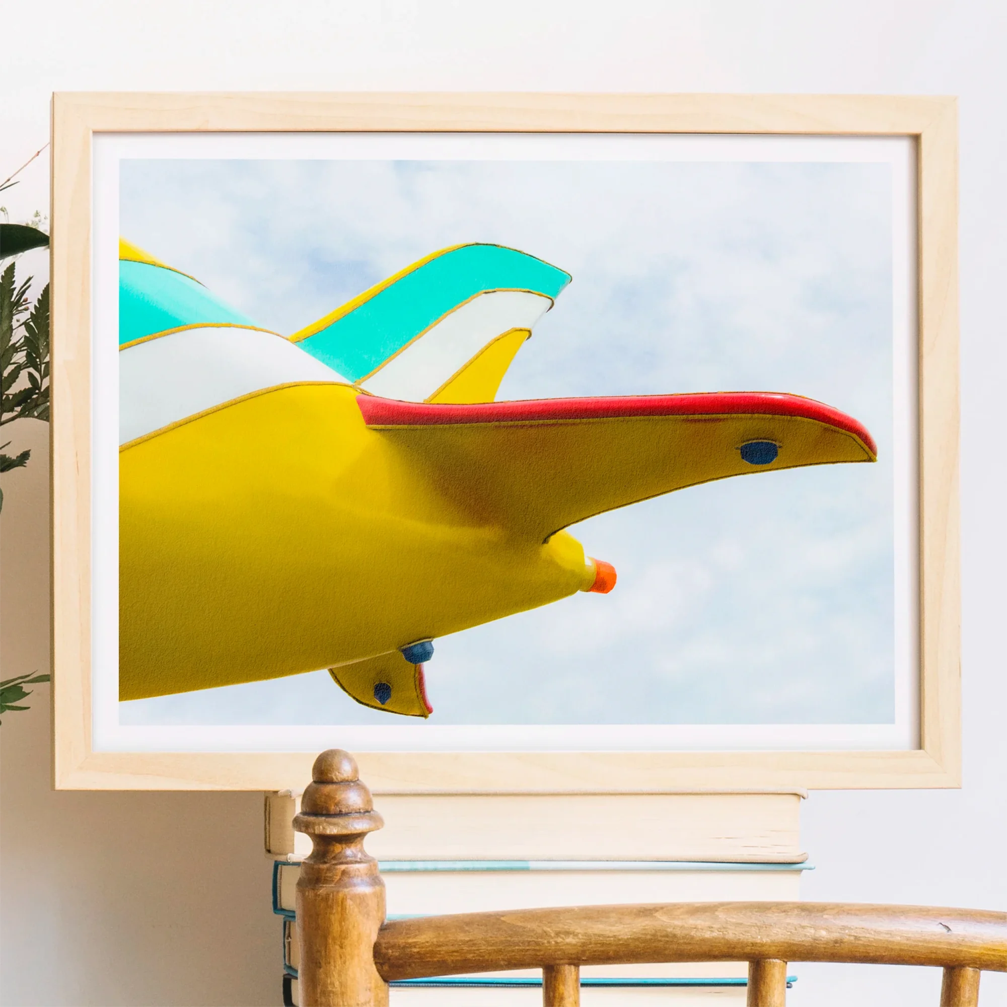 Flying High 2 - Amusement Park Airplane Art Print Posters Prints & Visual Artwork