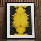 Tweedledee - Golden Chrysanthemum Op Art Print Posters Prints & Visual Artwork