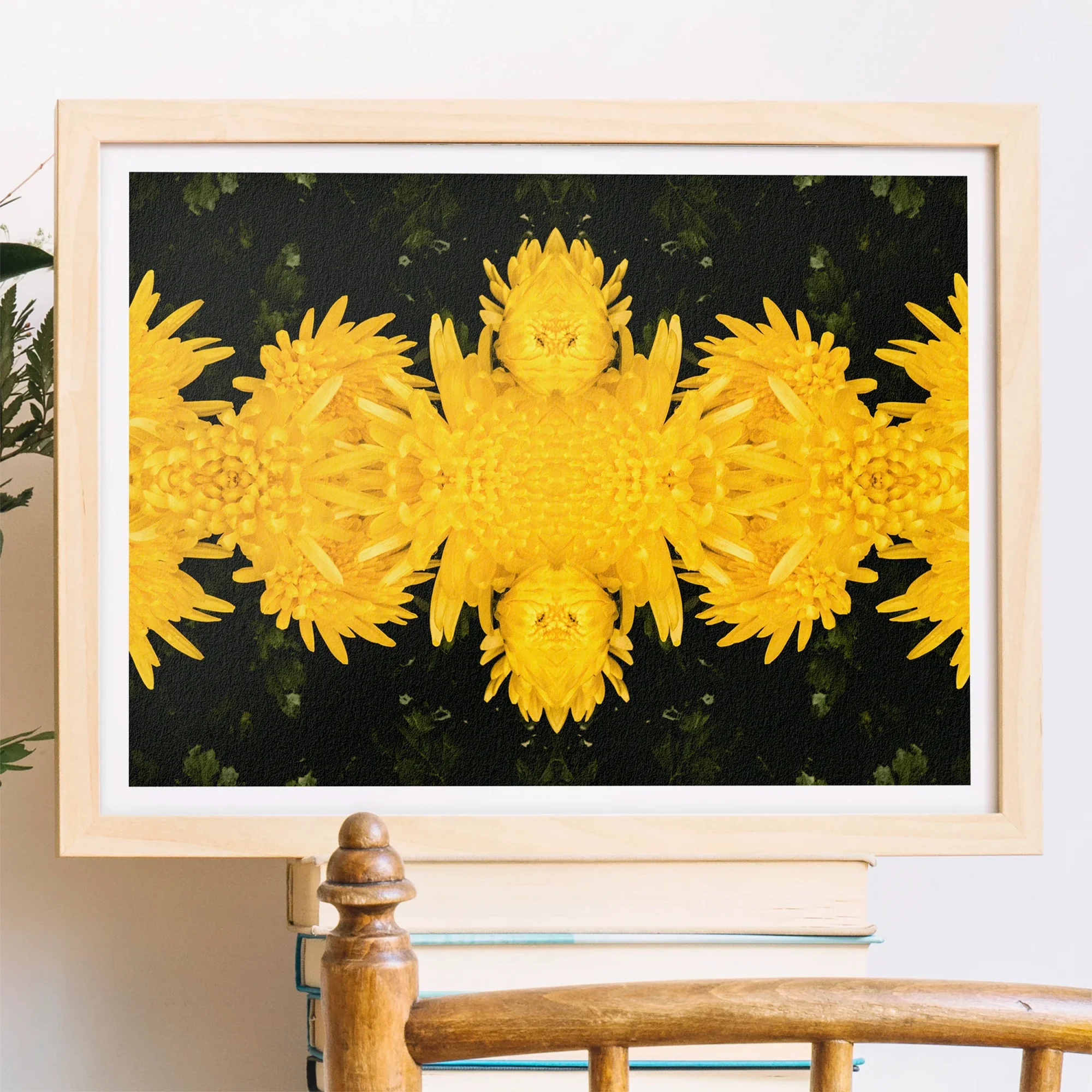 Tweedledum - Chrysanthemum Op Art Print Posters Prints & Visual Artwork