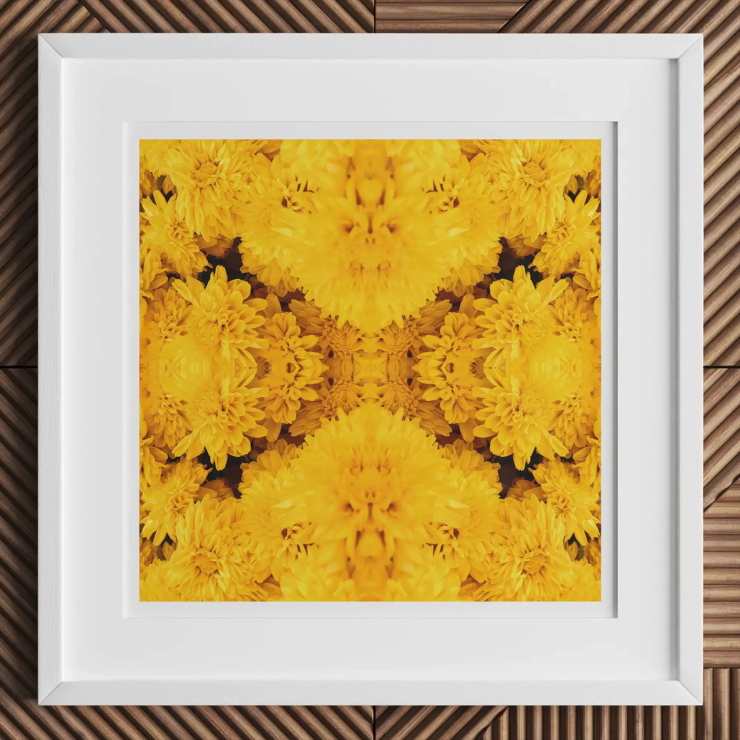 Gold Rush - Trippy Chrysanthemum Art Print Posters Prints & Visual Artwork