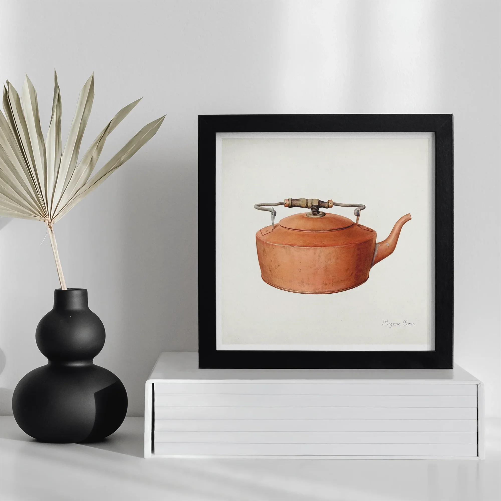 Copper Tea Kettle - Eugene Croe 1930s Kitchen Art Print Posters Prints & Visual Artwork