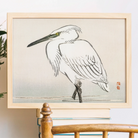 Snowy Egret - Kōno Bairei Meiji Era Kacho-e Art Print Posters Prints & Visual Artwork