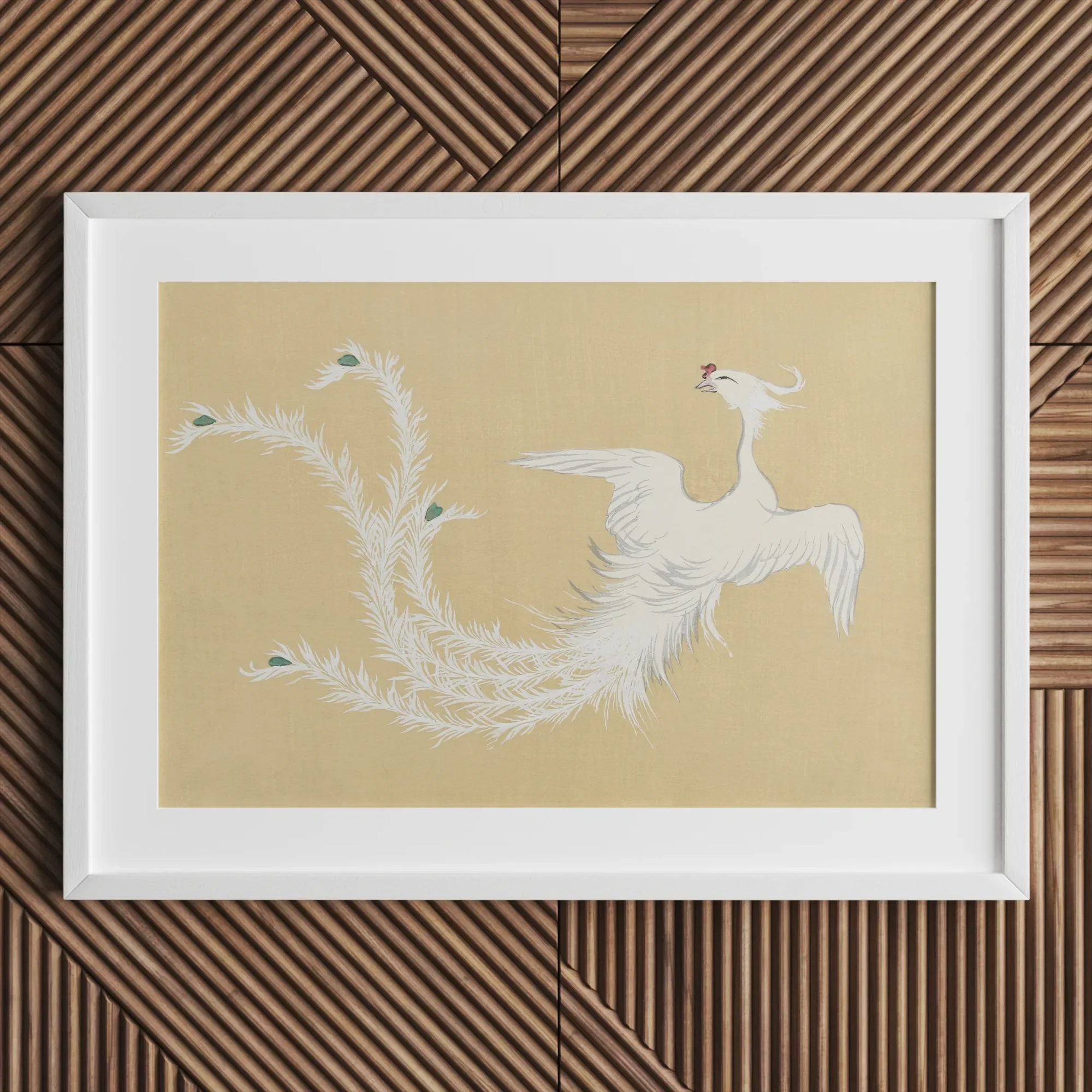 White Phoenix - Kamisaka Sekka Momoyogusa Art Print Posters Prints & Visual Artwork