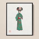 Noblewoman - Qing Dynasty Manchu Fashion Framed Canvas Posters Prints & Visual Artwork