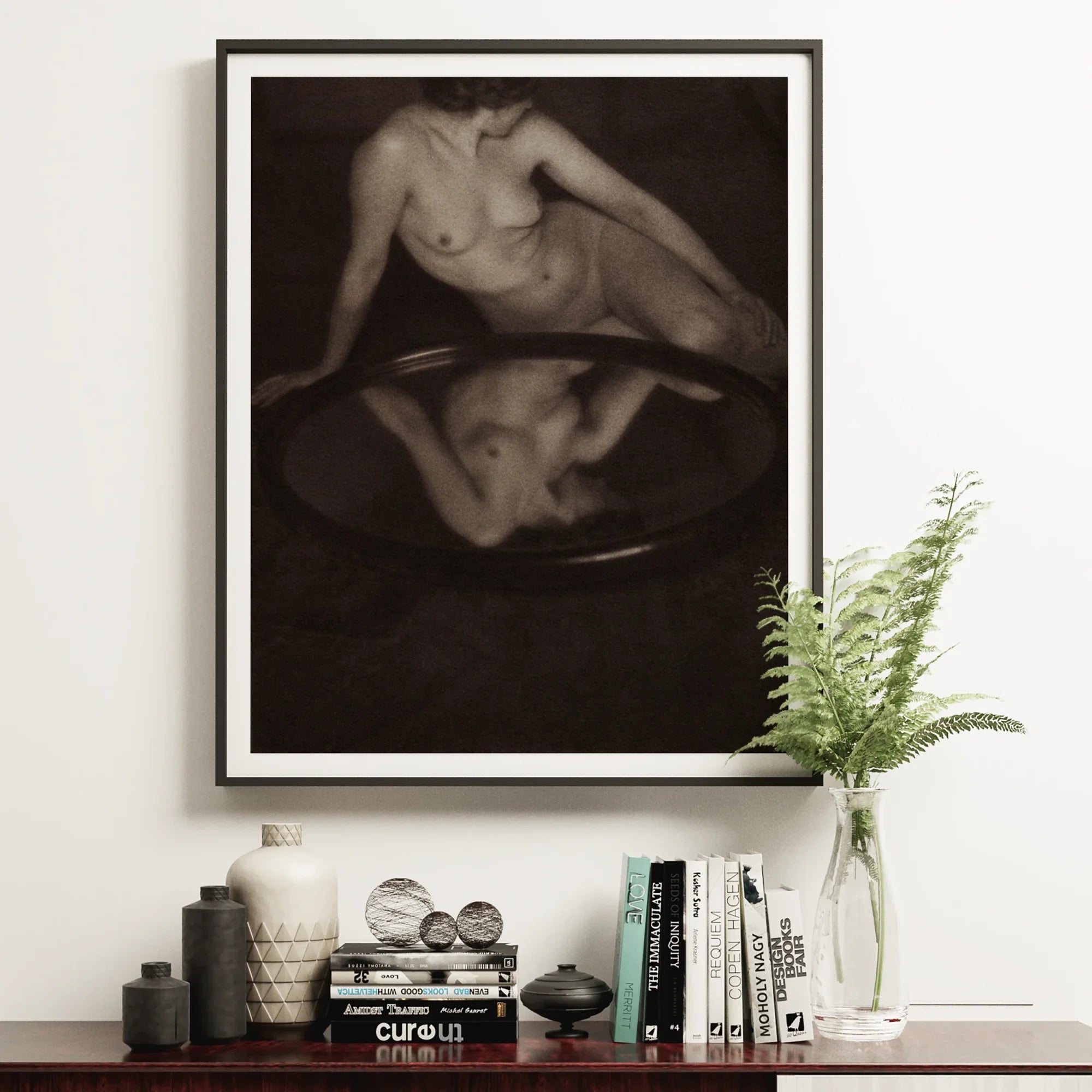 Nude with Mirror - Clarence H. White Art Print Posters Prints & Visual Artwork