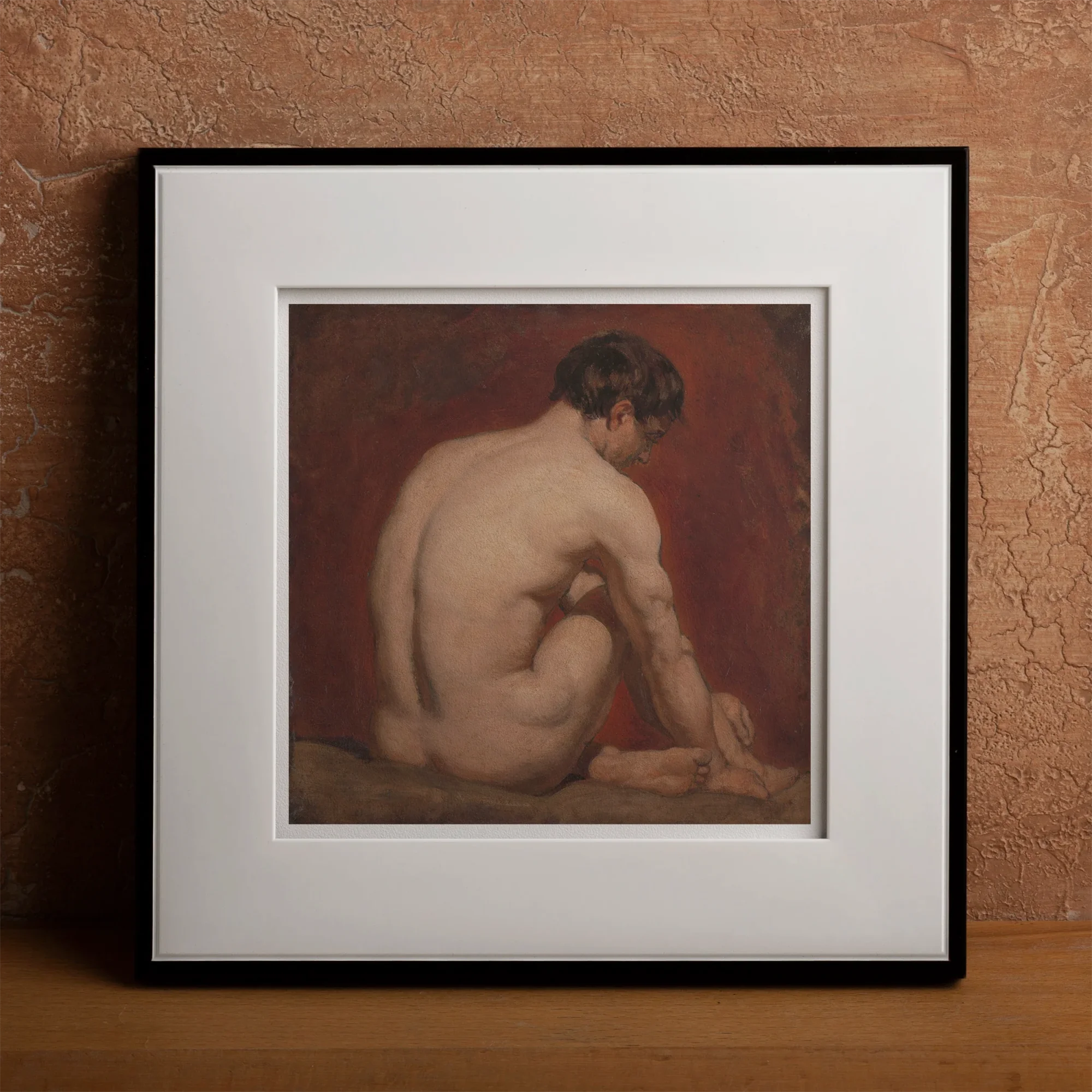 Male Nude from the Back - William Etty Art Print Posters Prints & Visual Artwork