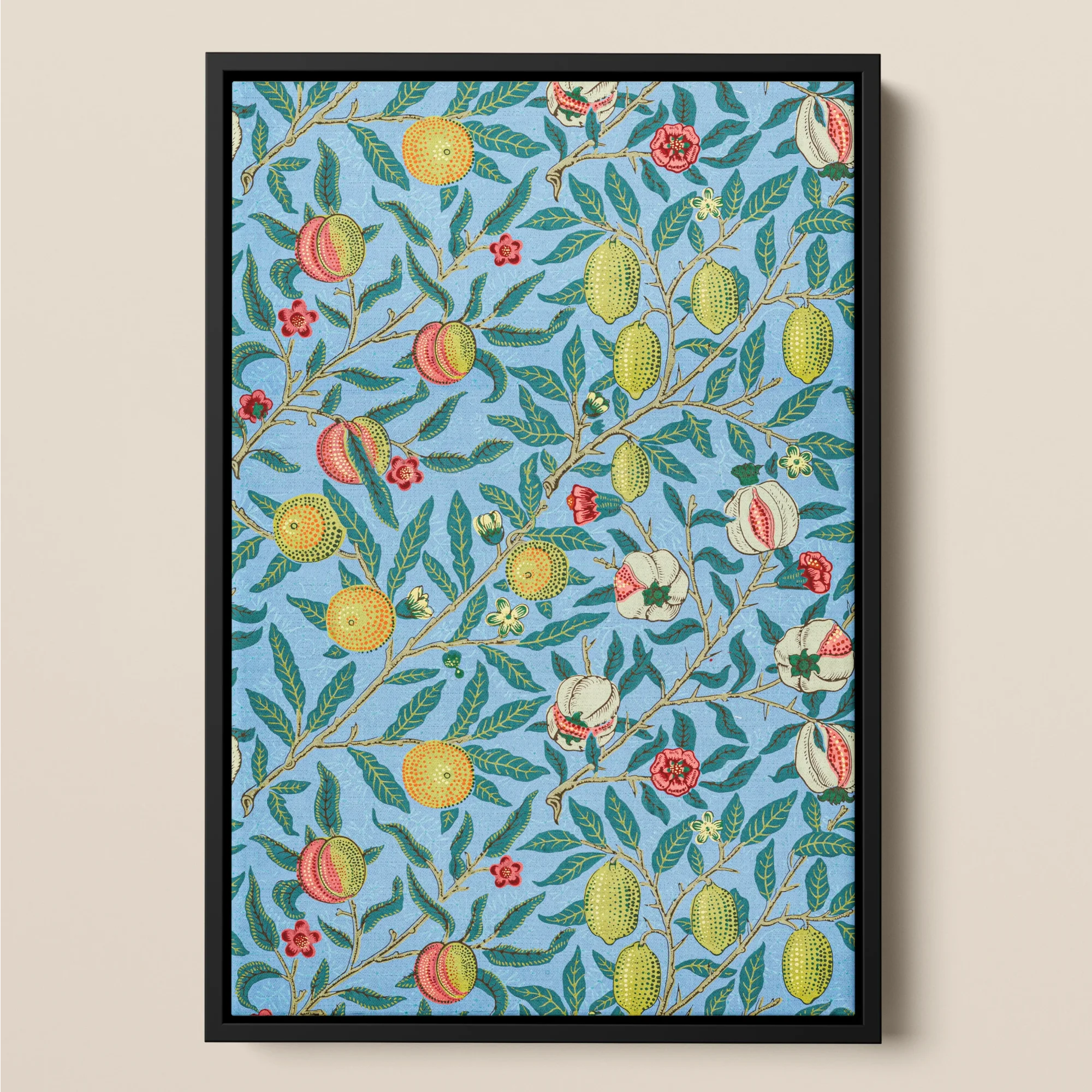 Four Fruits - William Morris Botanical Framed Canvas Posters Prints & Visual Artwork