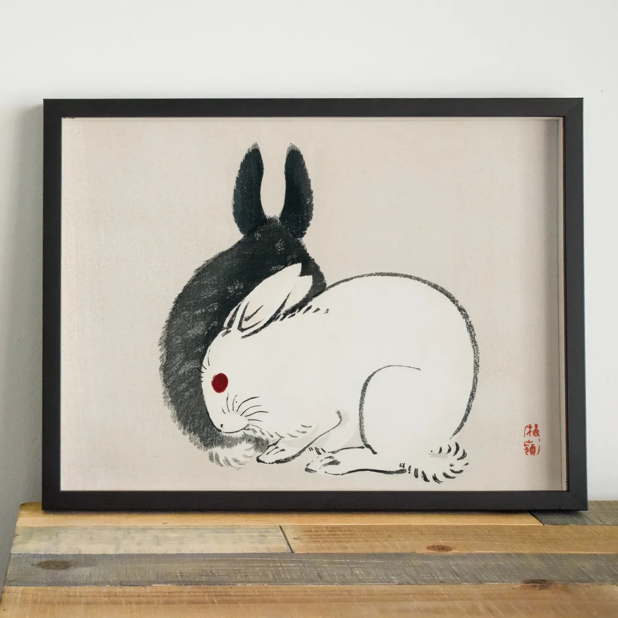 Rabbits - Kōno Bairei Kacho-e Art Print Posters Prints & Visual Artwork