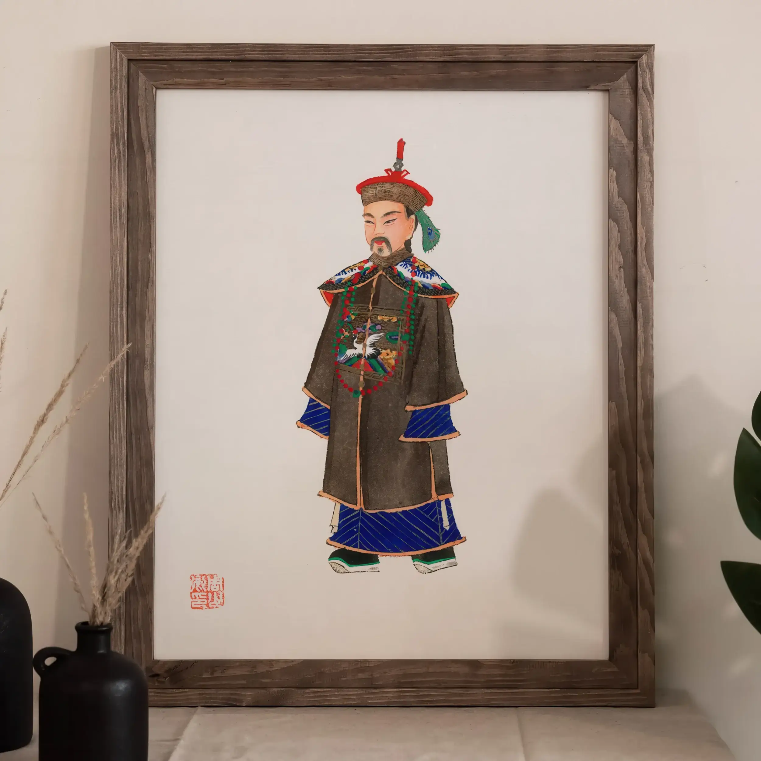 Nobleman - Qing Dynasty Manchu Fashion Art Print Posters Prints & Visual Artwork