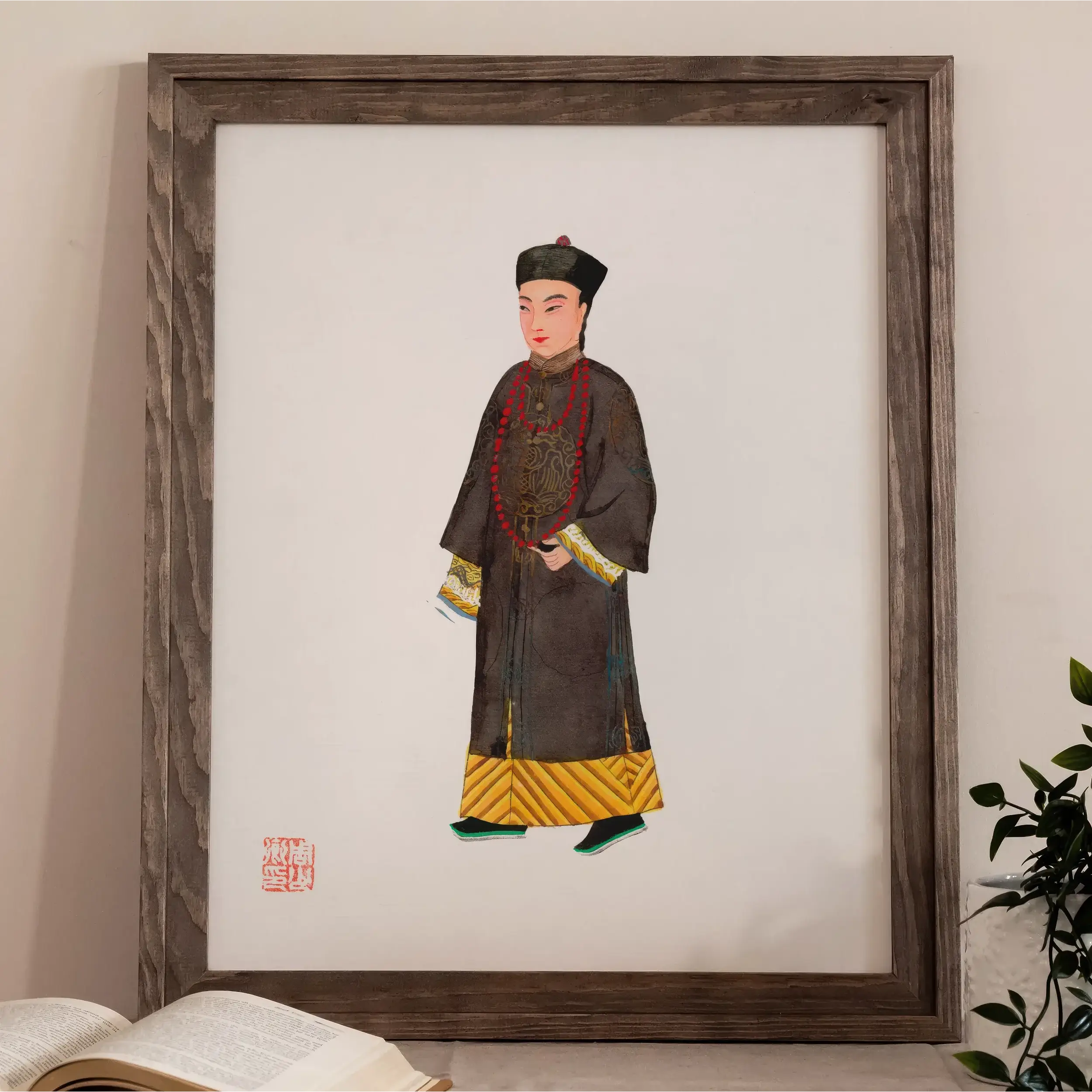 Emperor’s Courtier - Qing Dynasty Manchu Fashion Art Print Posters Prints & Visual Artwork