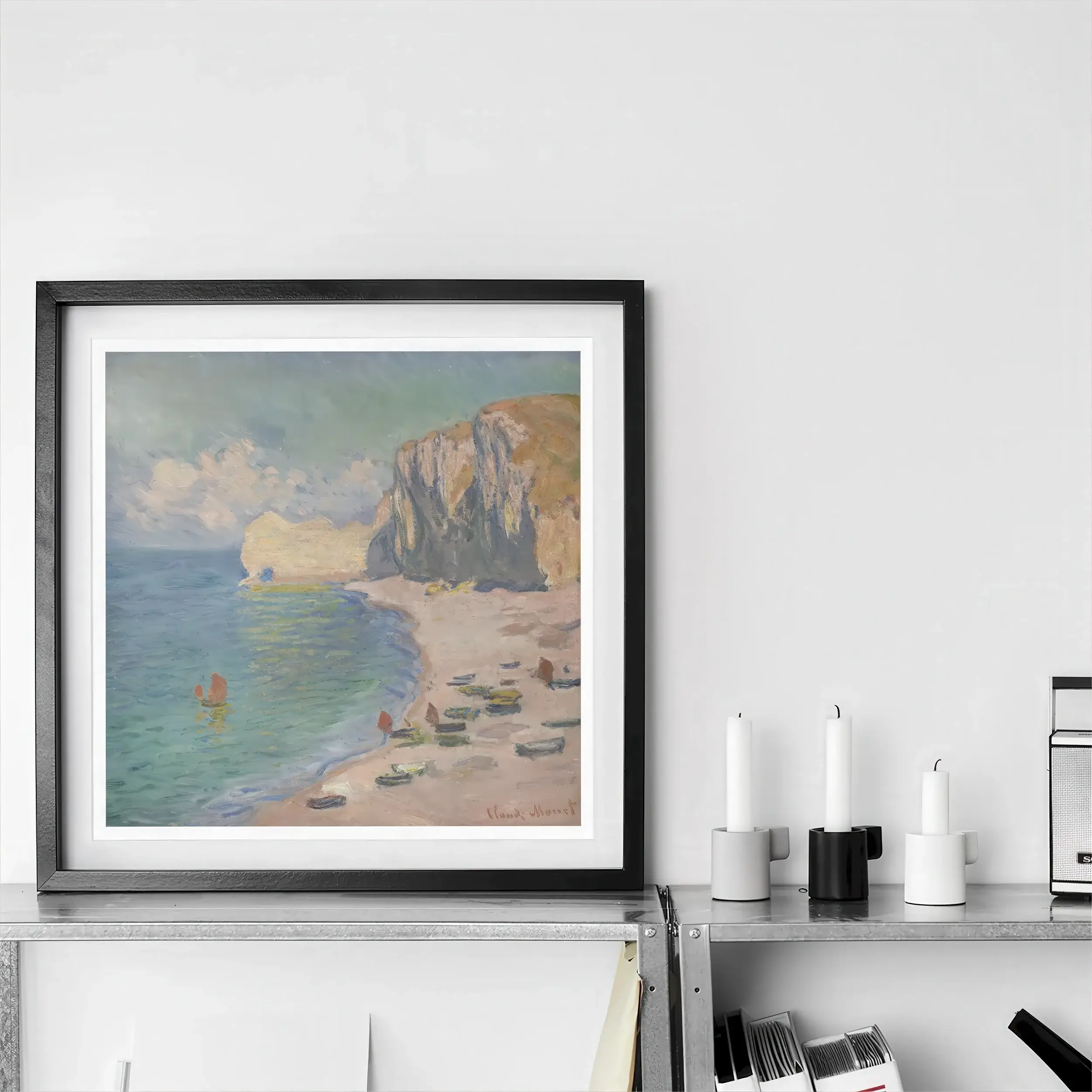 Étretat - Claude Monet Impressionist Art Print Posters Prints & Visual Artwork