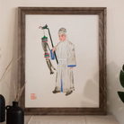 Man in Mourning - Qing Dynasty Manchu Fashion Art Print Posters Prints & Visual Artwork