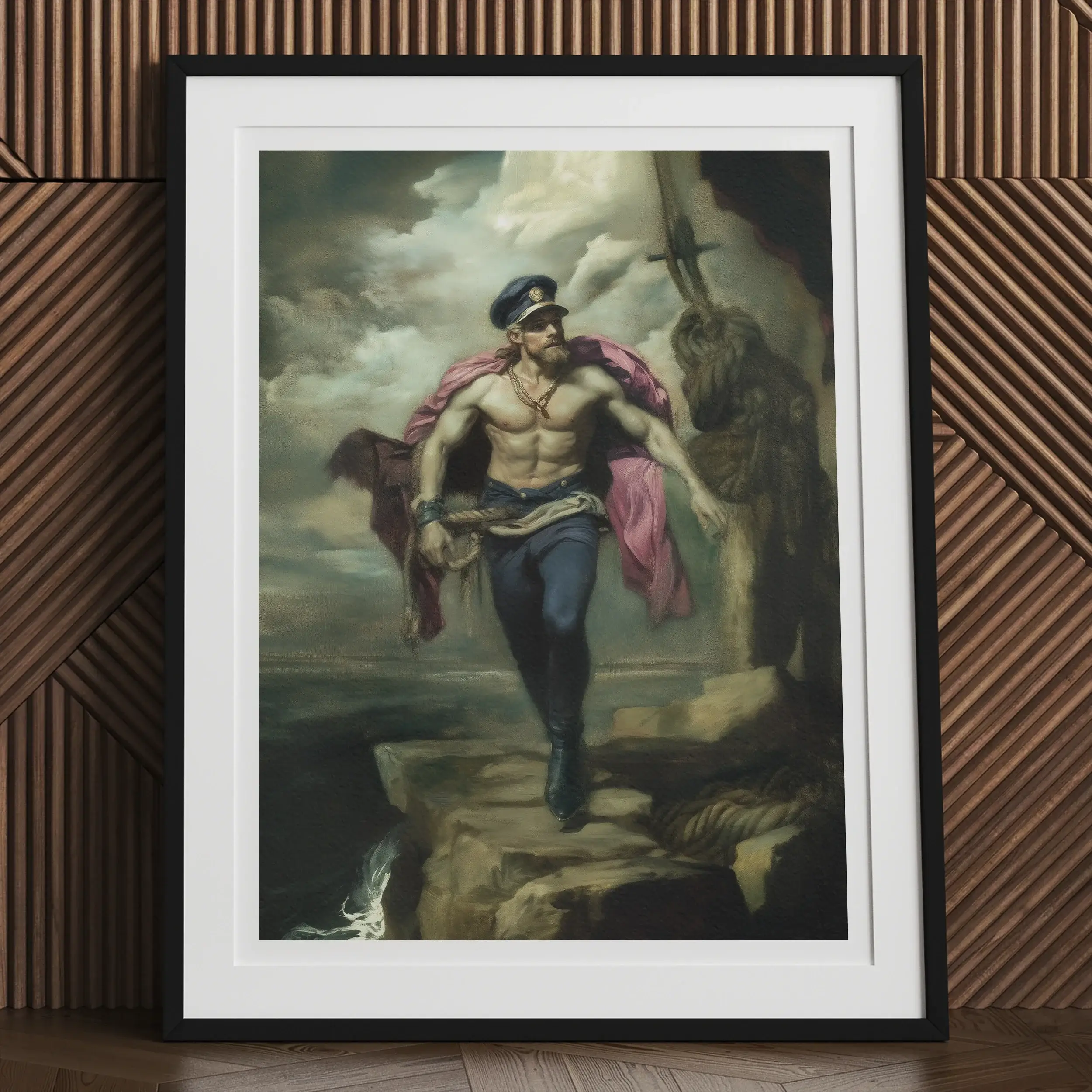 Round the Bend - Gay Sea Captain Art Print Posters Prints & Visual Artwork