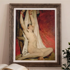 Male Nude Arms Up-stretched - William Etty Gay Art Print Posters Prints & Visual Artwork