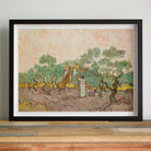 Women Picking Olives - Vincent Van Gogh Art Print Posters Prints & Visual Artwork