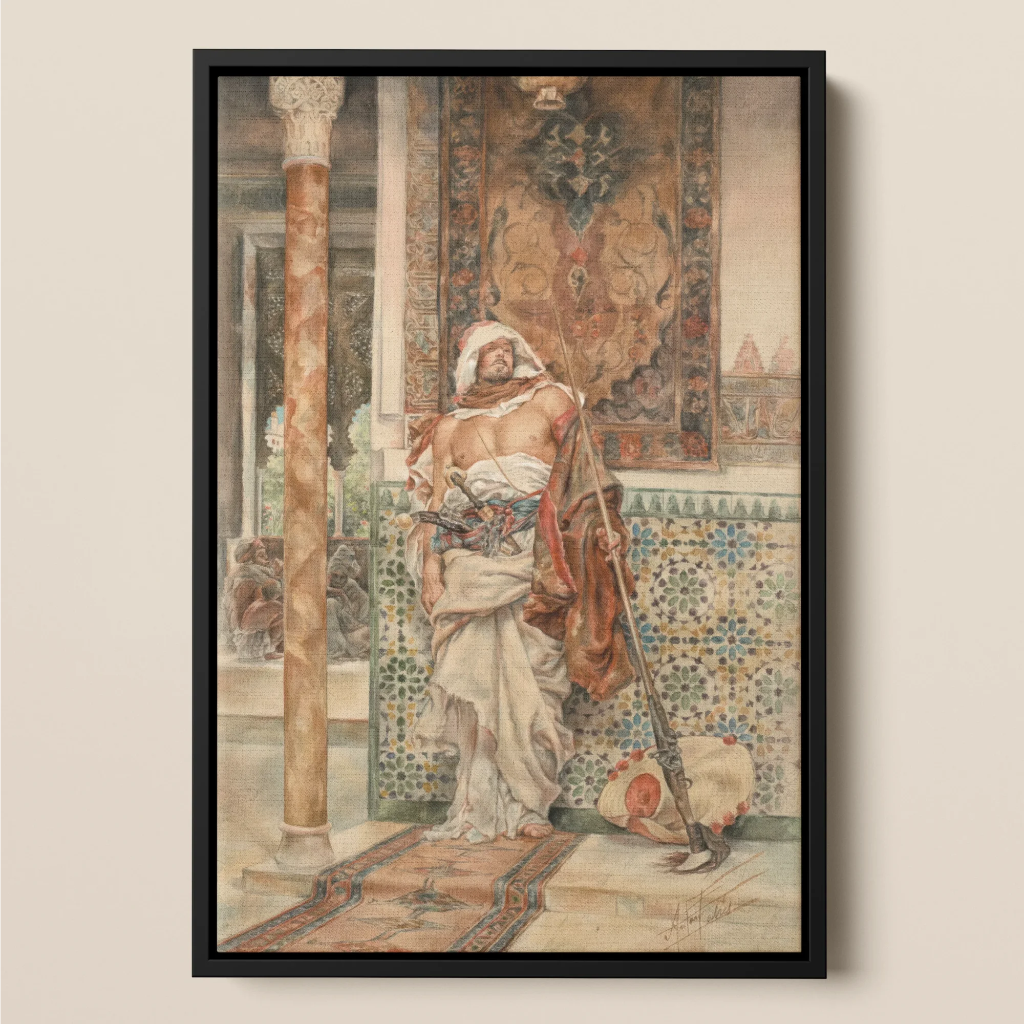 The Palace Guard - Antonio Fabrés Framed Canvas Posters Prints & Visual Artwork