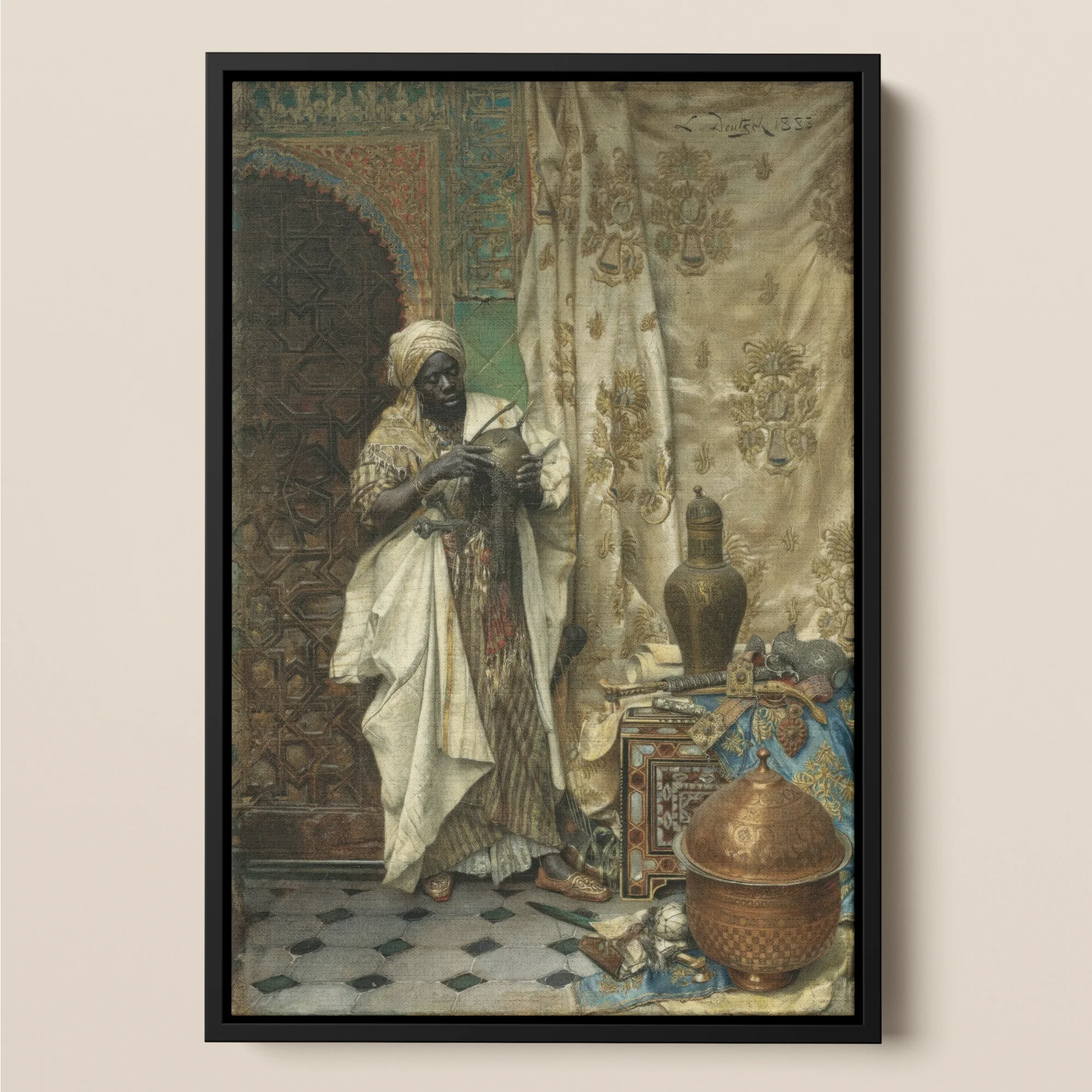 The Inspection - Ludwig Deutsch Framed Canvas Posters Prints & Visual Artwork