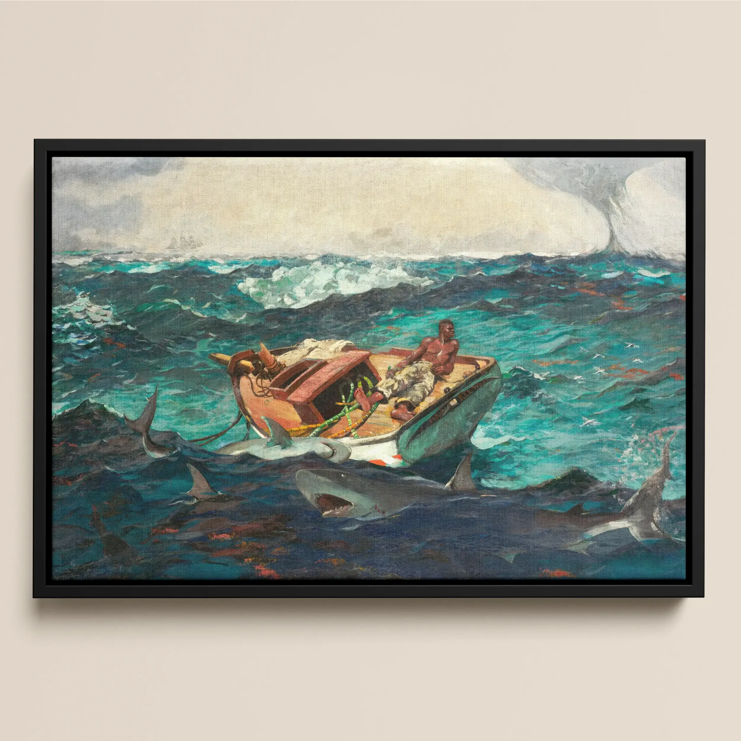 Gulf Stream - Winslow Homer American Realism Framed Canvas Posters Prints & Visual Artwork