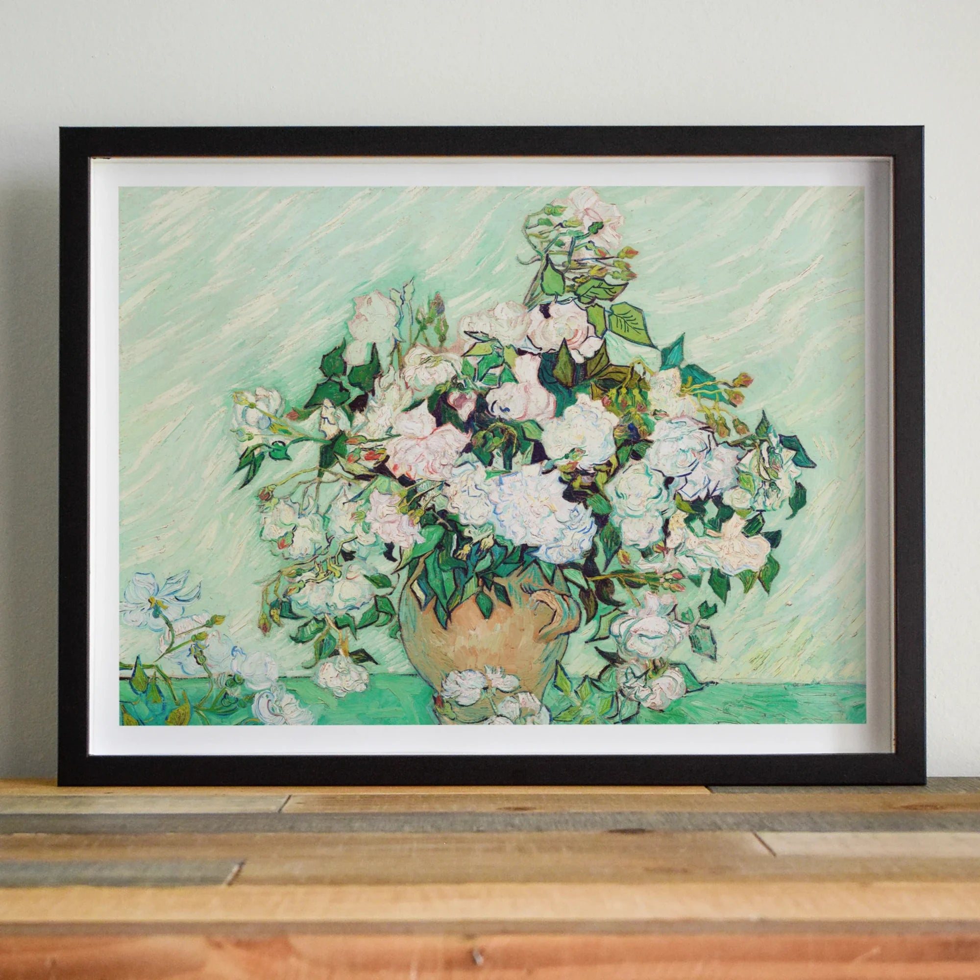 White Roses - Vincent Van Gogh Floral Art Print Posters Prints & Visual Artwork