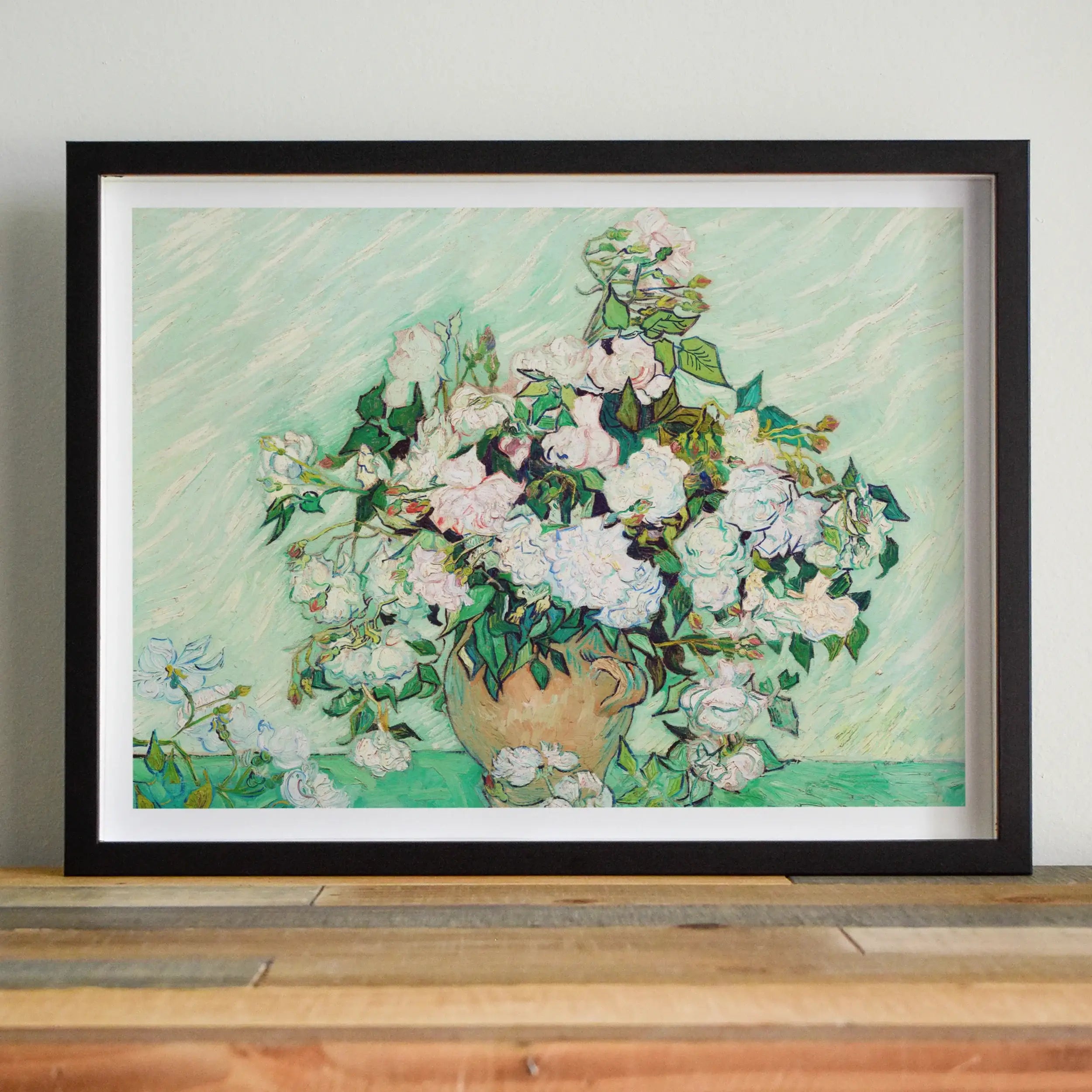 White Roses - Vincent Van Gogh Post-impressionist Art Print Posters Prints & Visual Artwork