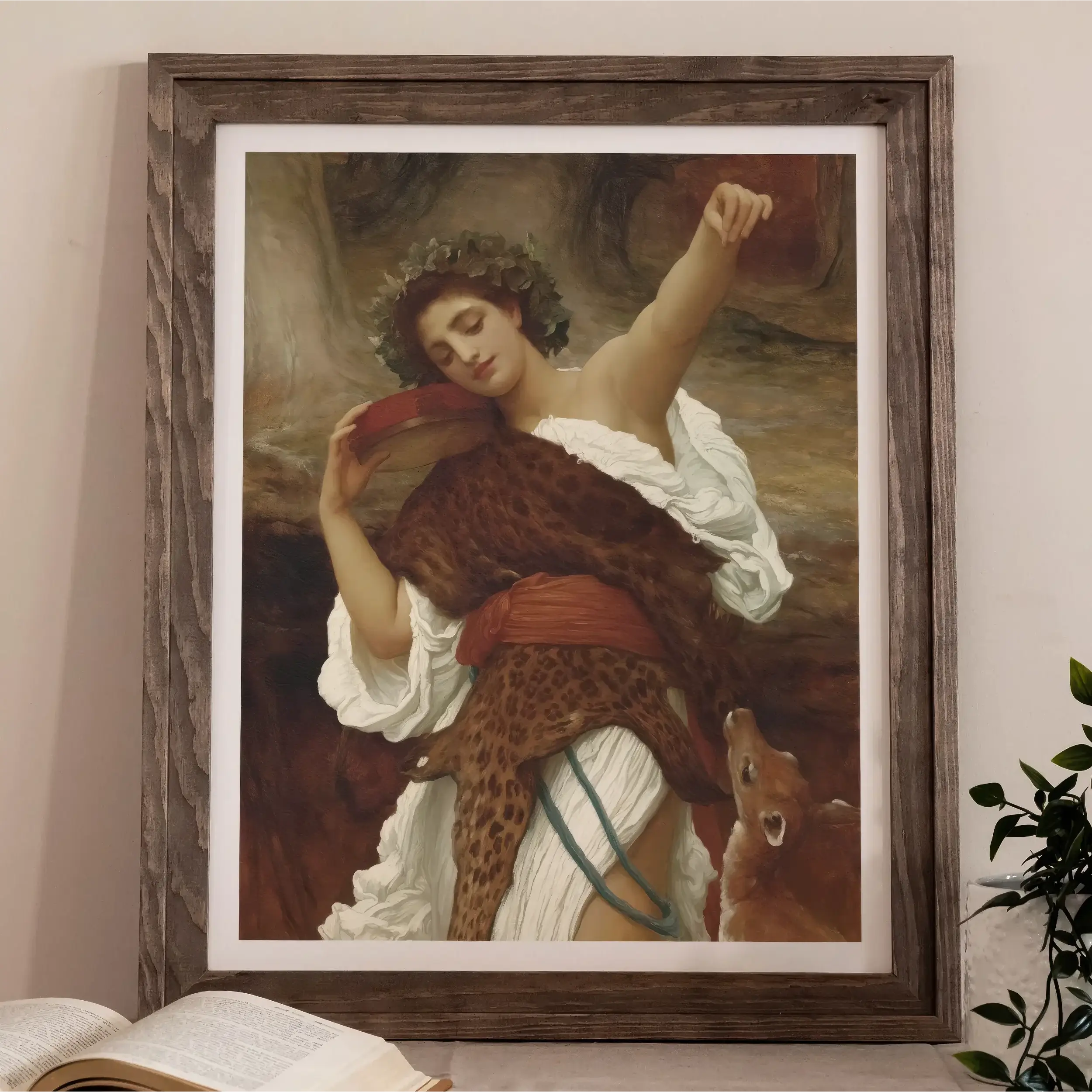 Bacchante - Frederic Leighton x Sapphic Hedonistic Art Print Posters Prints & Visual Artwork