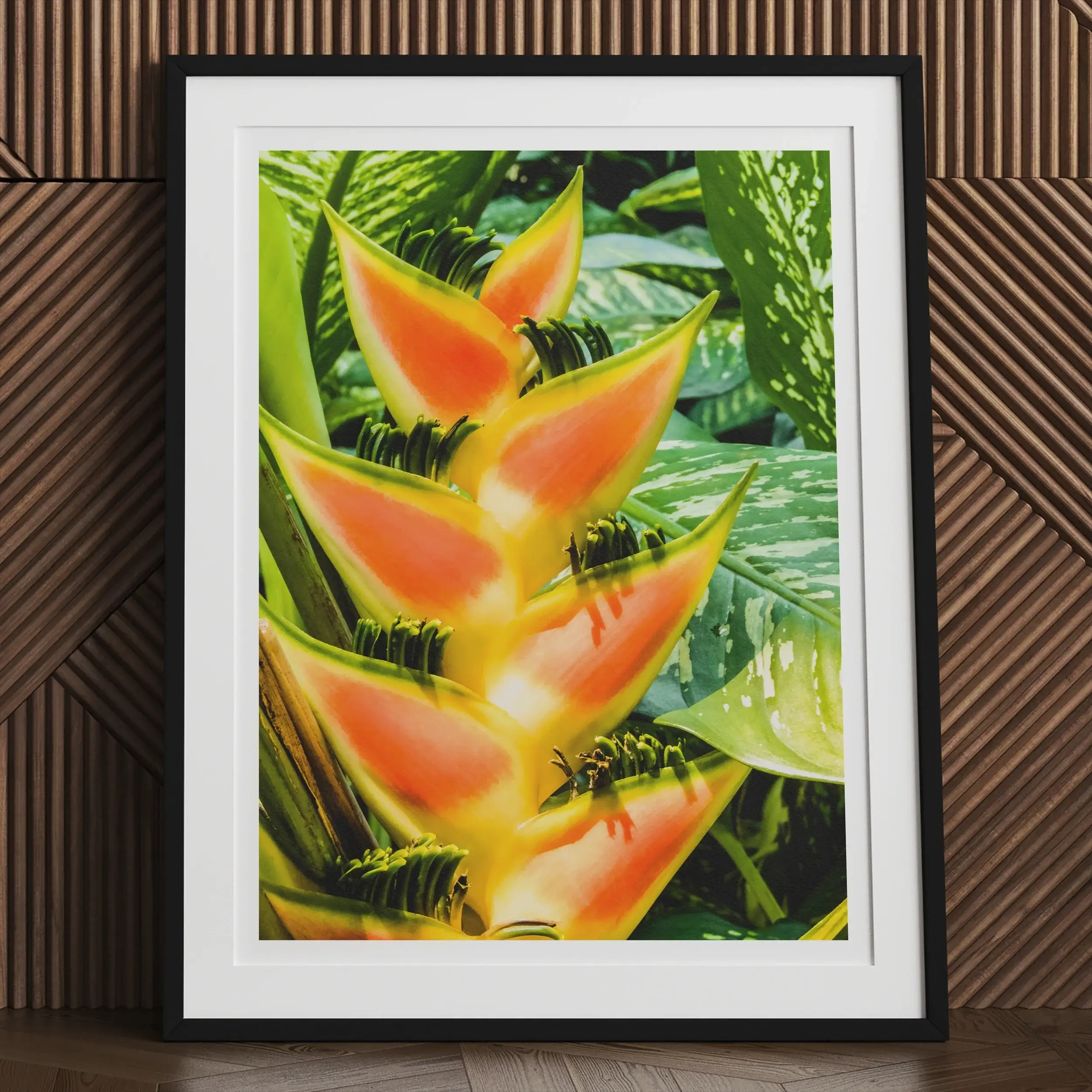 Showstopper - Heliconia Lobster Claw Flower Art Print Posters Prints & Visual Artwork