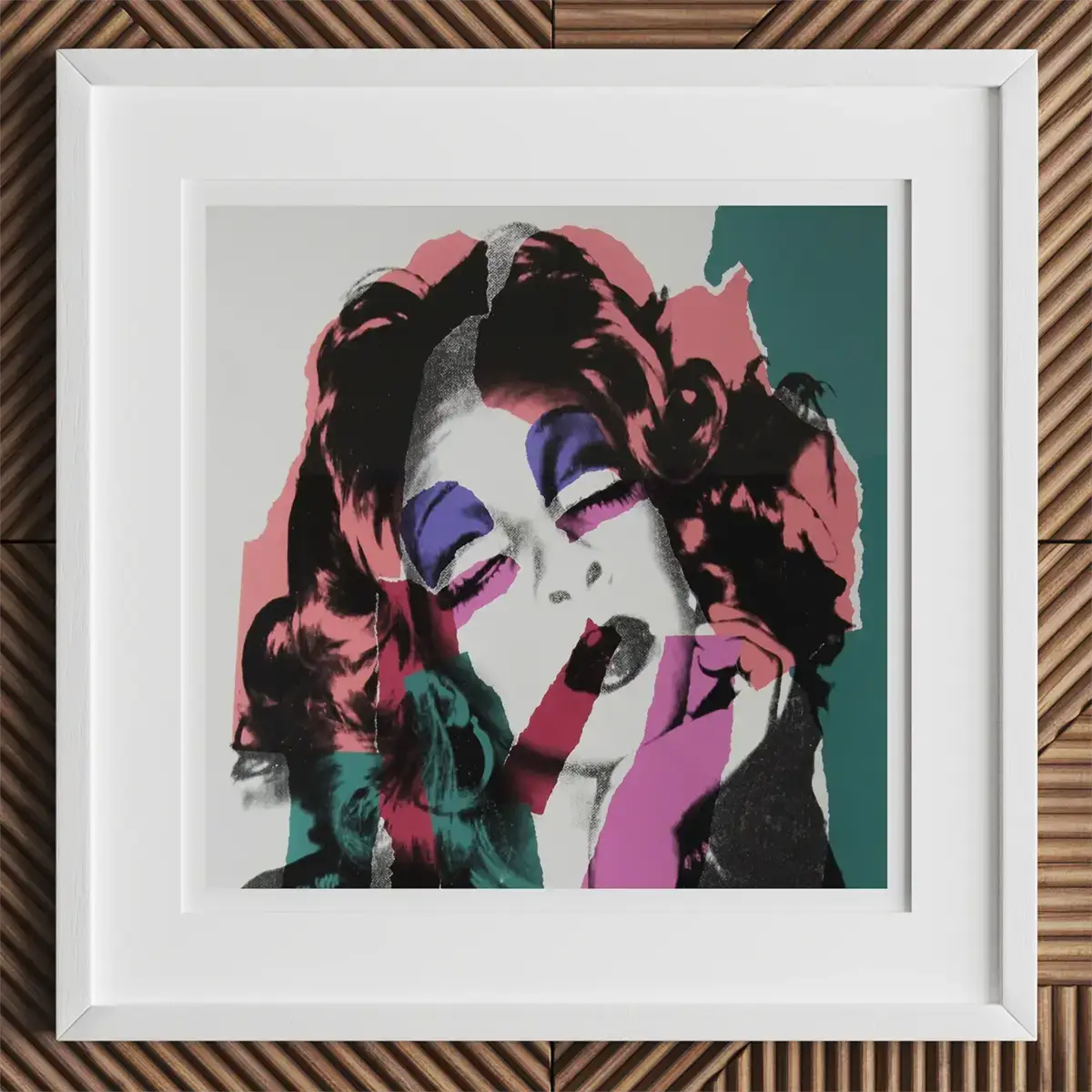 Ingelijste popart-portret ter viering van LGBTQ+ kunst en het Harlem Renaissance-tijdperk.