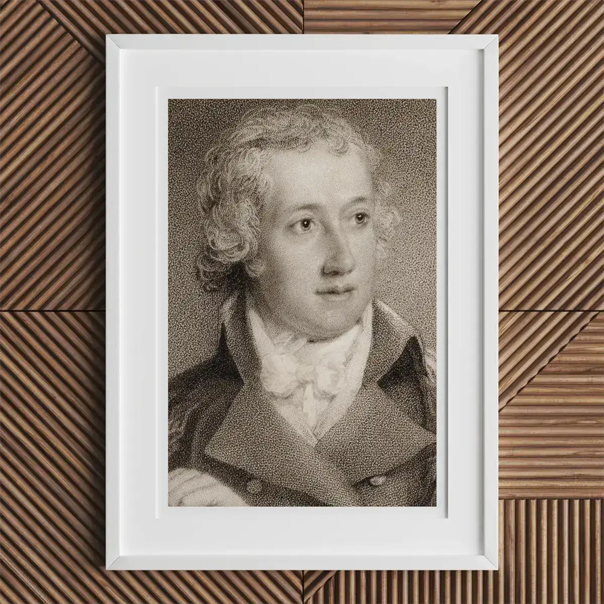Framed portrait of Robert John Thornton, creator of Botanical Illustrations in Thornton’s Temple of Flora.