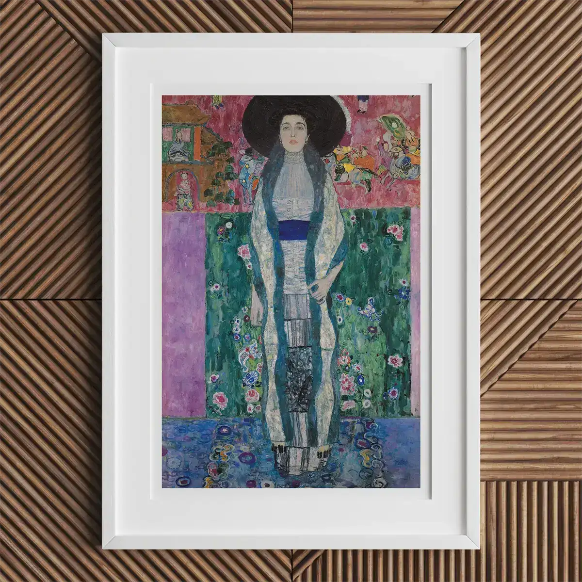 Portrait encadré d'Adele Bloch-Bauer par Gustav Klimt de la Sécession de Vienne.