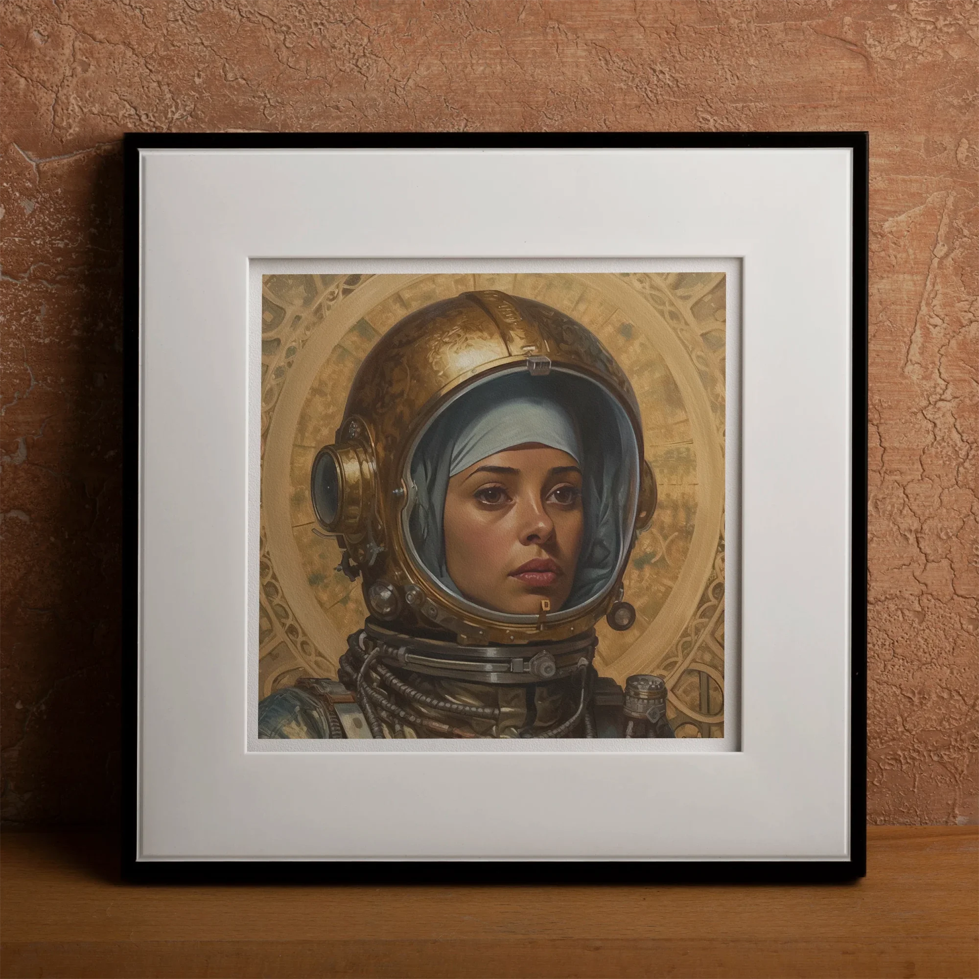 Amira - Lesbian Muslim Astronaut Art Print Posters Prints & Visual Artwork