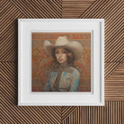 Anahita - Arabic Lesbian Cowgirl Art Print 16’’x16’’ Posters Prints & Visual Artwork