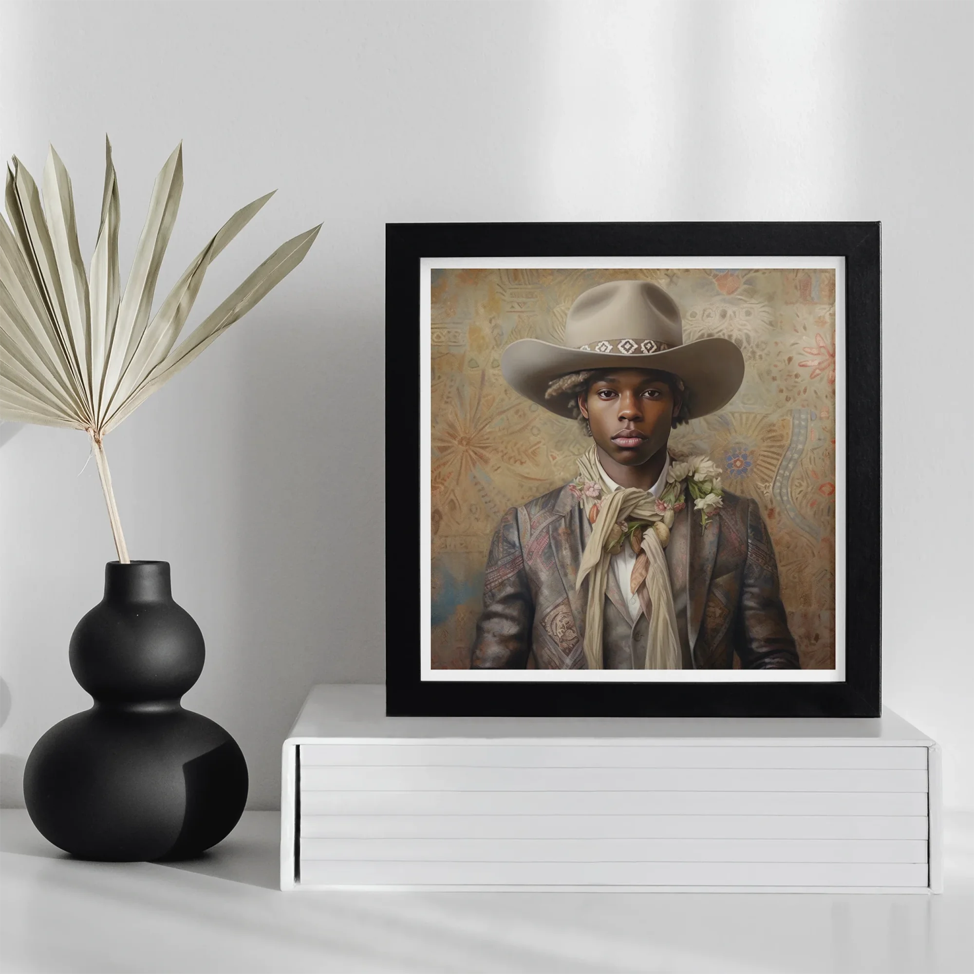 Lysander - Gay Black Dandy Cowboy Art Print Posters Prints & Visual Artwork