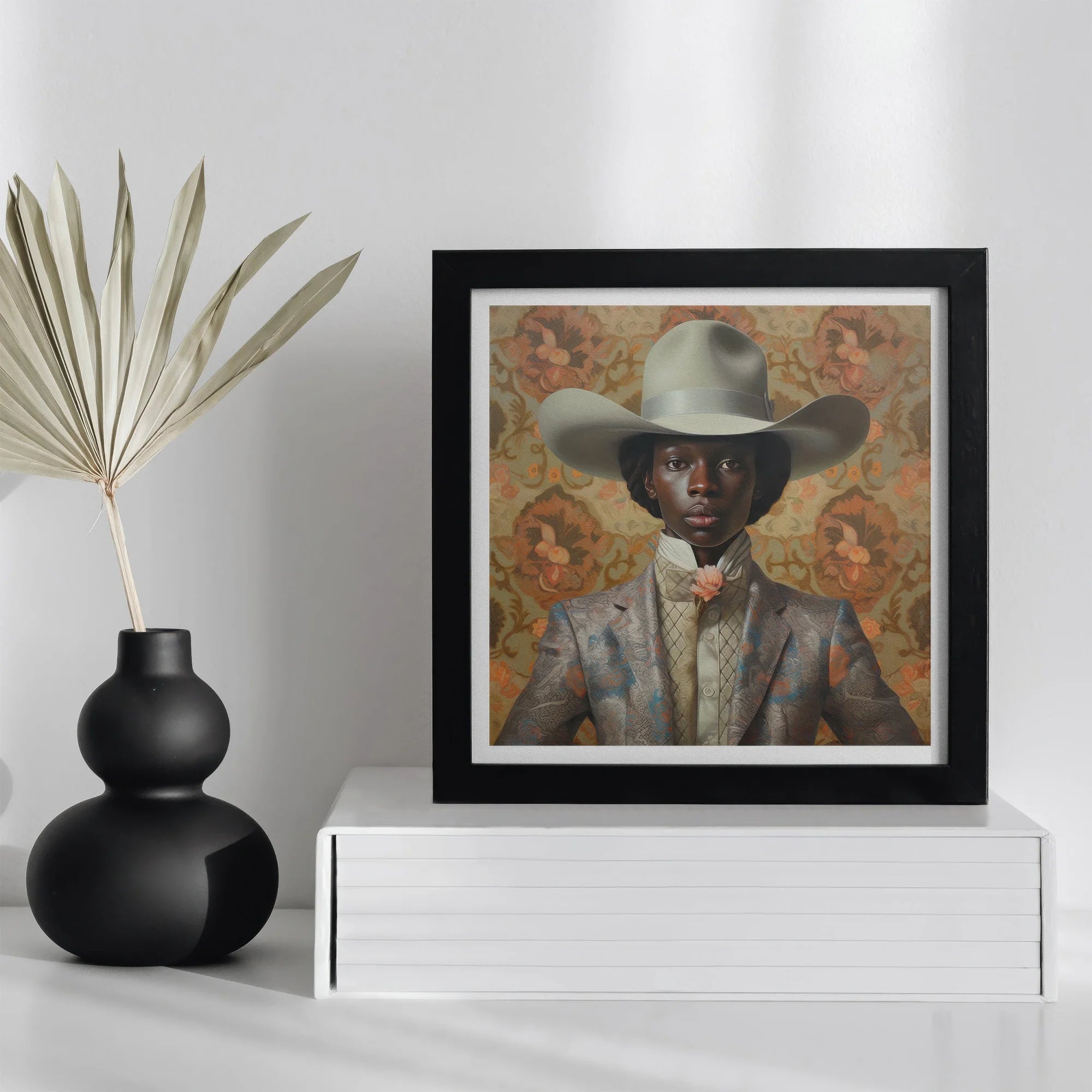 Caesar - Black Dandy Cowboy Outlaw Art Print Posters Prints & Visual Artwork