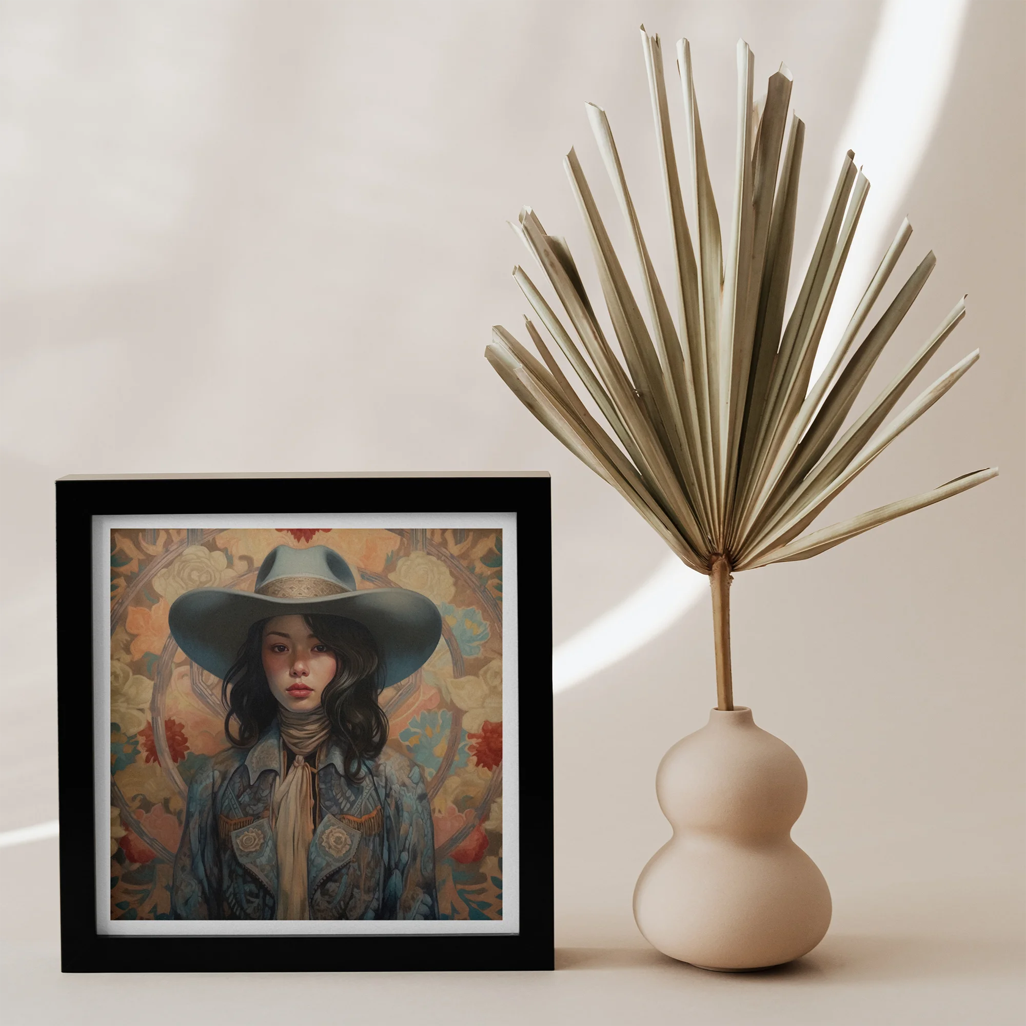 Mahsuri - Lesbian Japanese Cowgirl Art Print 12’’x12’’ Posters Prints & Visual Artwork