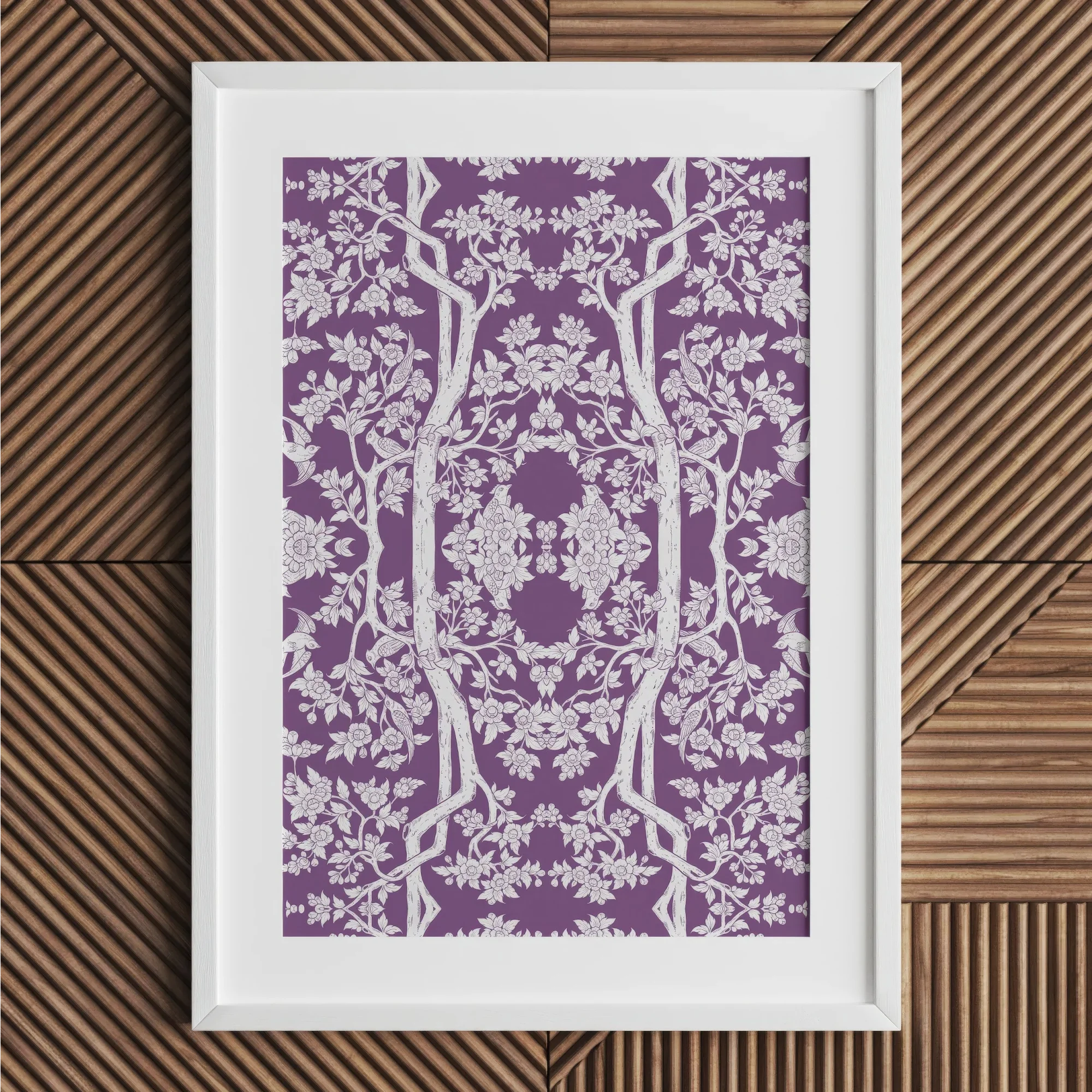 Aviary Purple Art Print Posters Prints & Visual Artwork