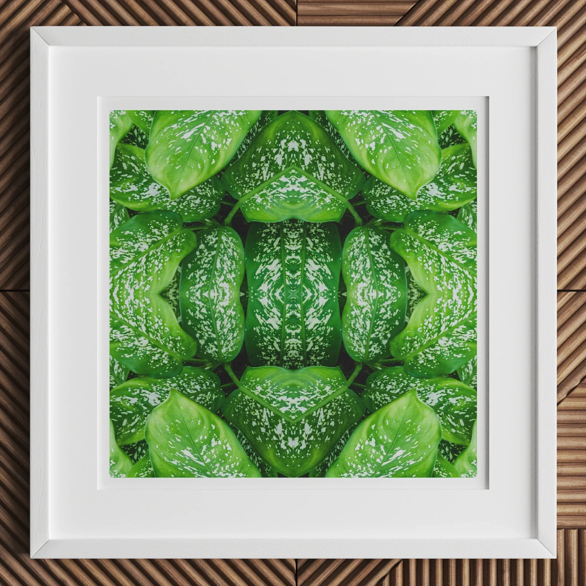 Pitter Splatter - Tropical Leaf Op Art Print Posters Prints & Visual Artwork