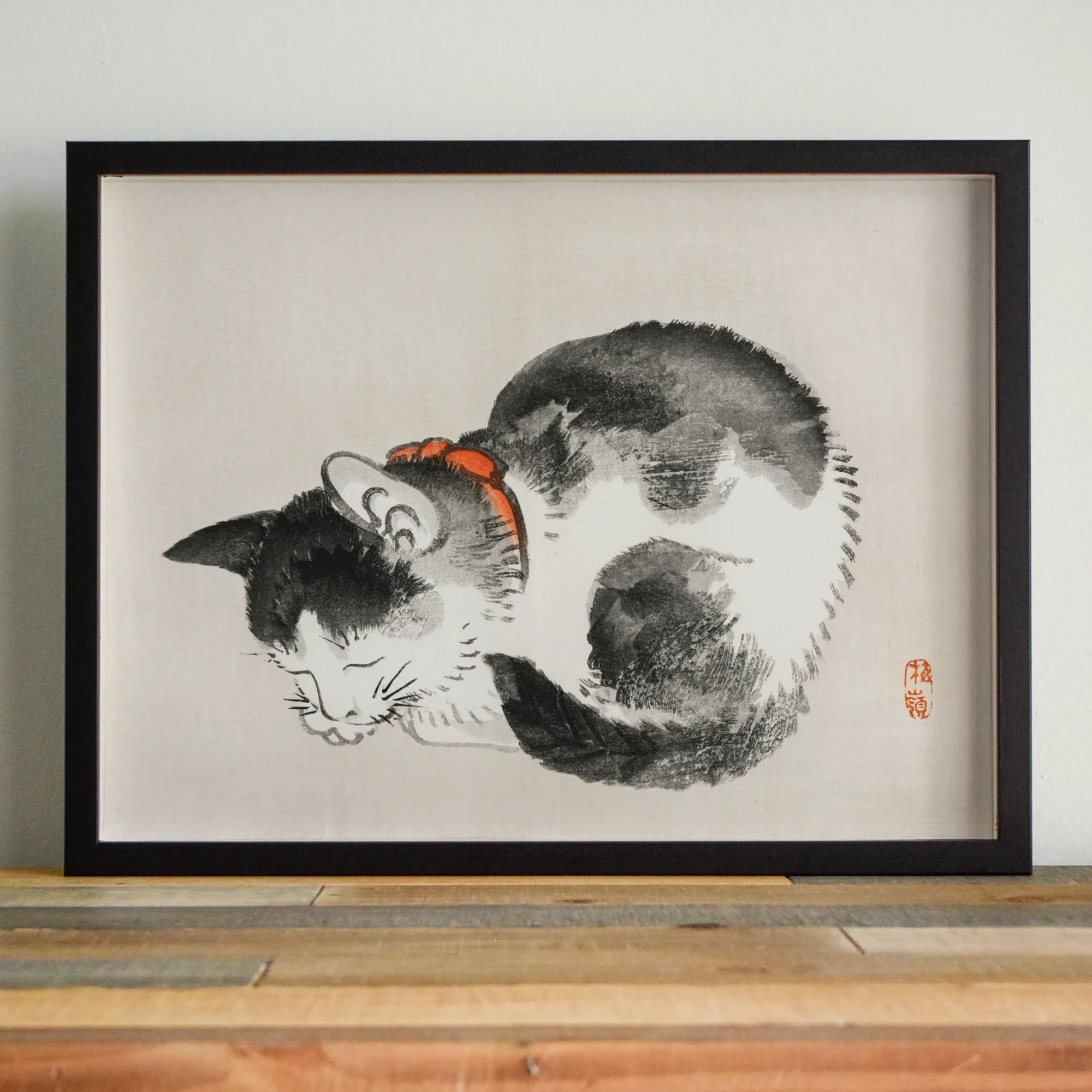 Sleeping Cat - Kōno Bairei Edo-era Art Print Posters Prints & Visual Artwork