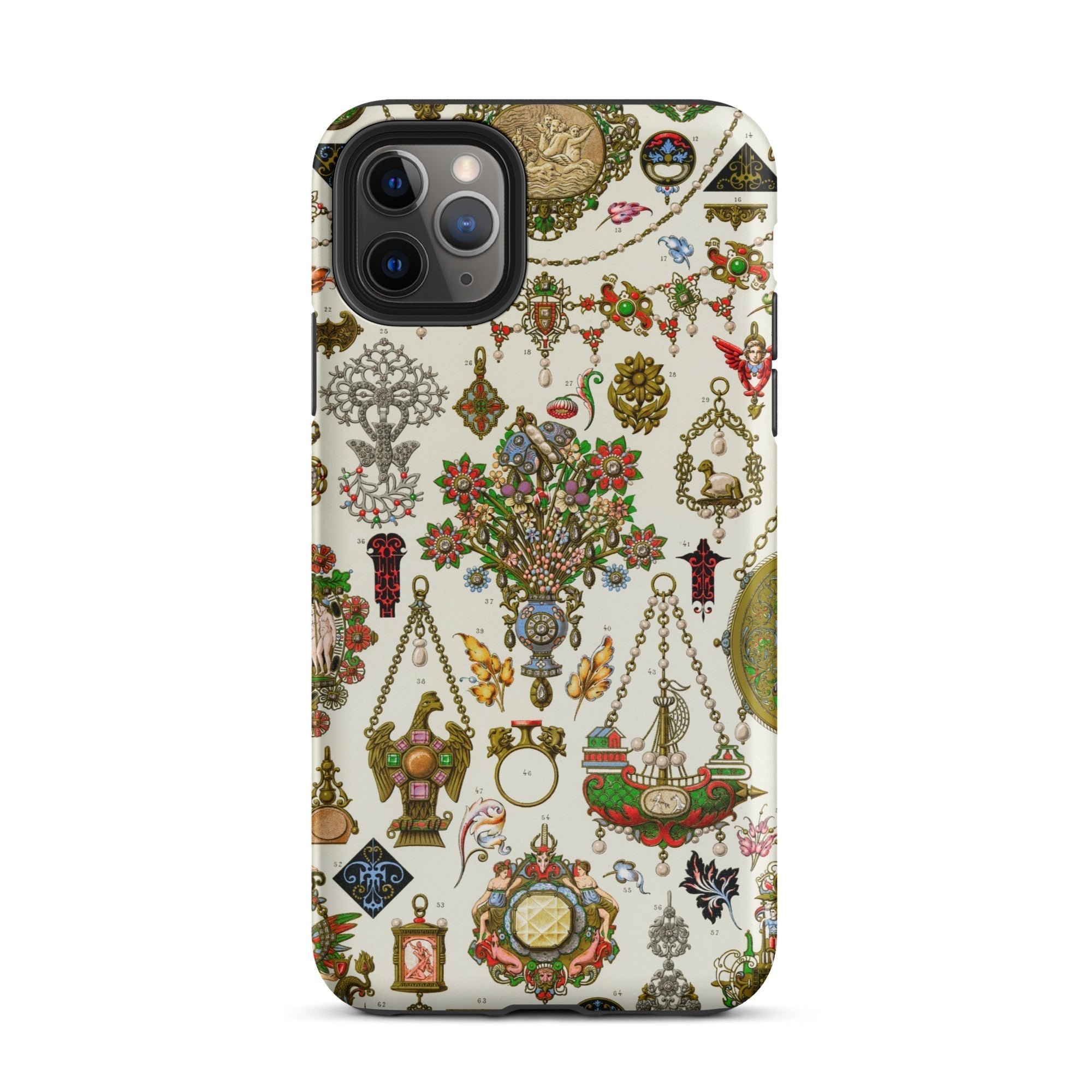 French Jewelry Auguste Racinet Iphone Case, 11 Pro Max / Matte, Ornate Patterned Phone Case