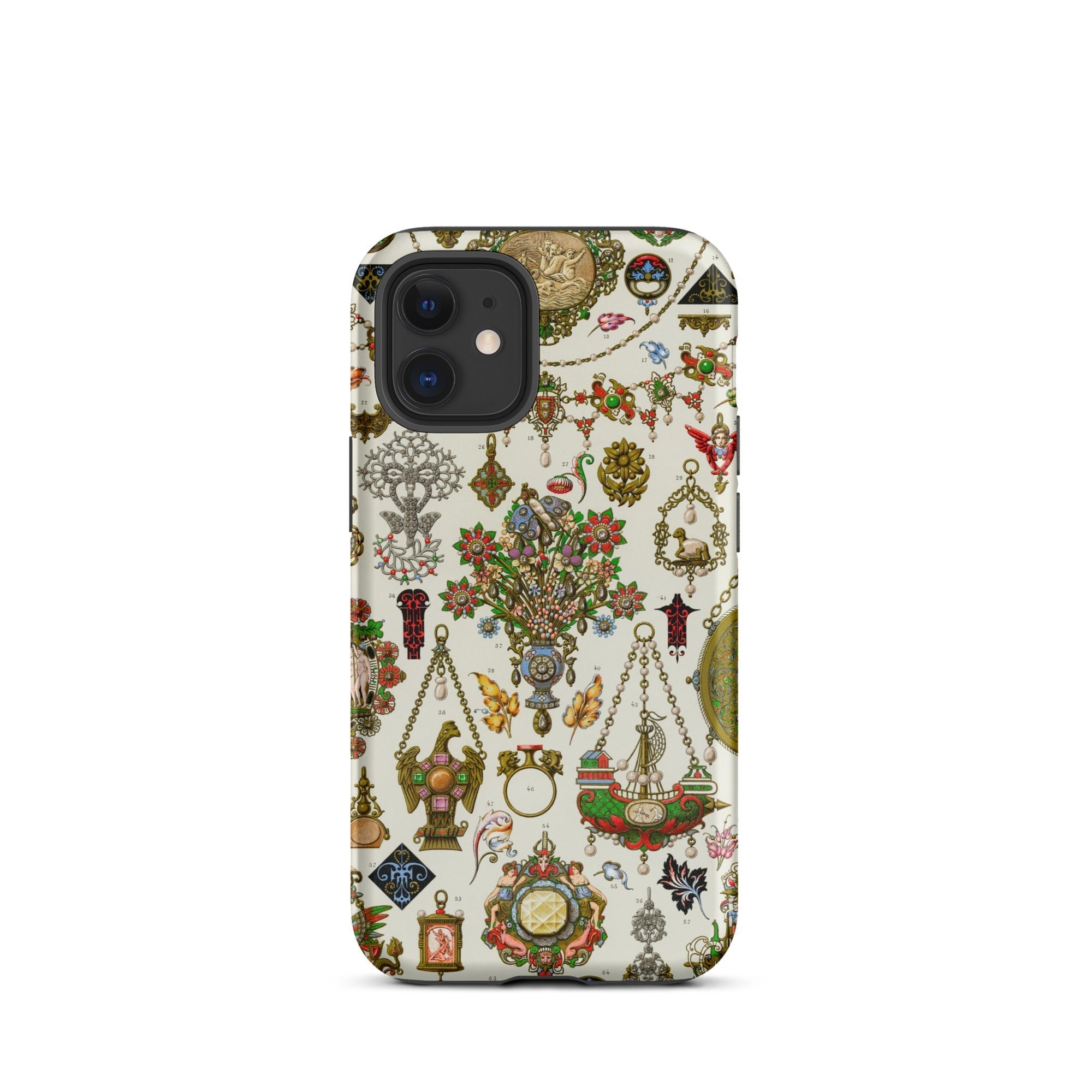French Jewelry Auguste Racinet Iphone Case, 12 Mini / Matte, Ornate Patterned Phone Case